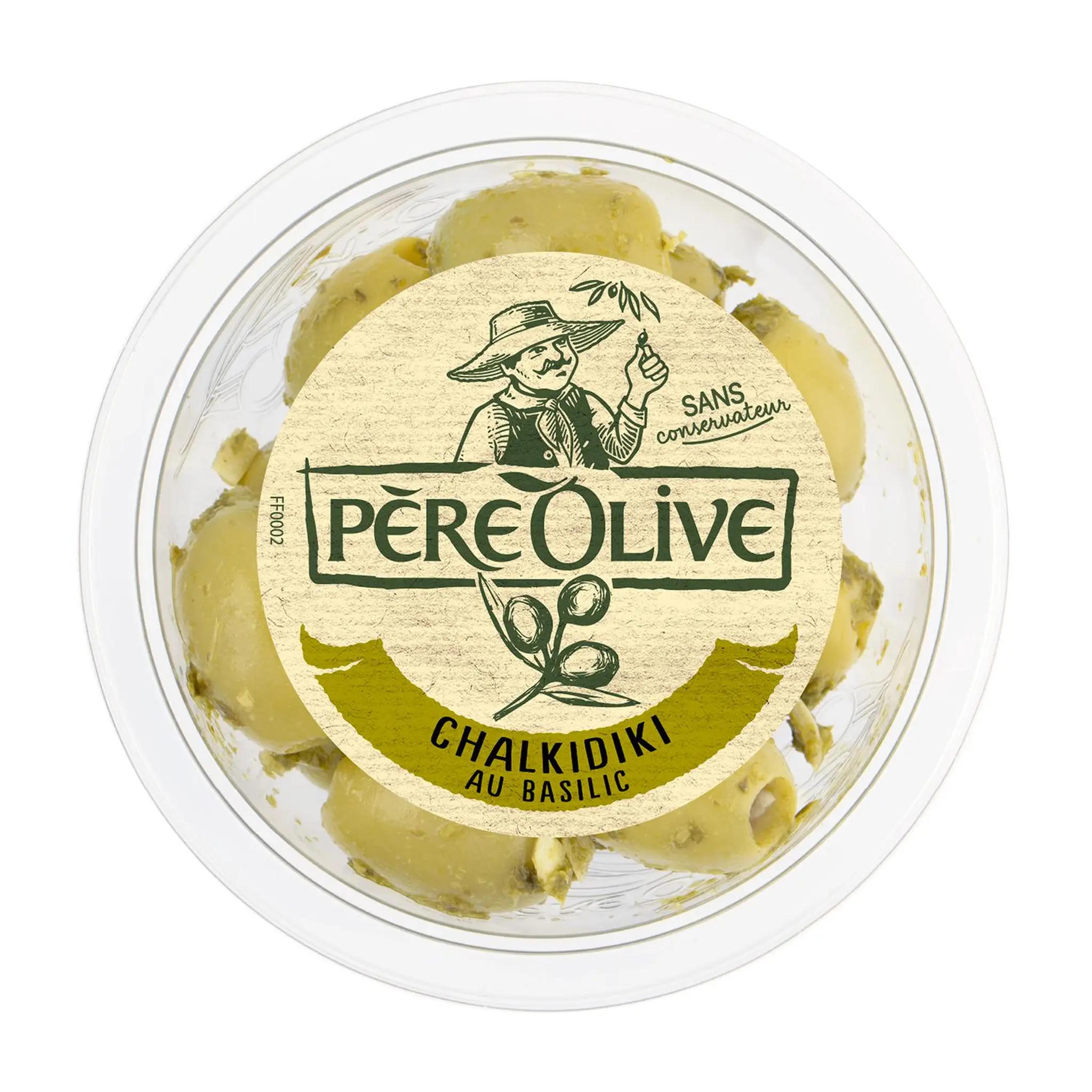 PÈRE OLIVE Olives Chalkidiki au basilic