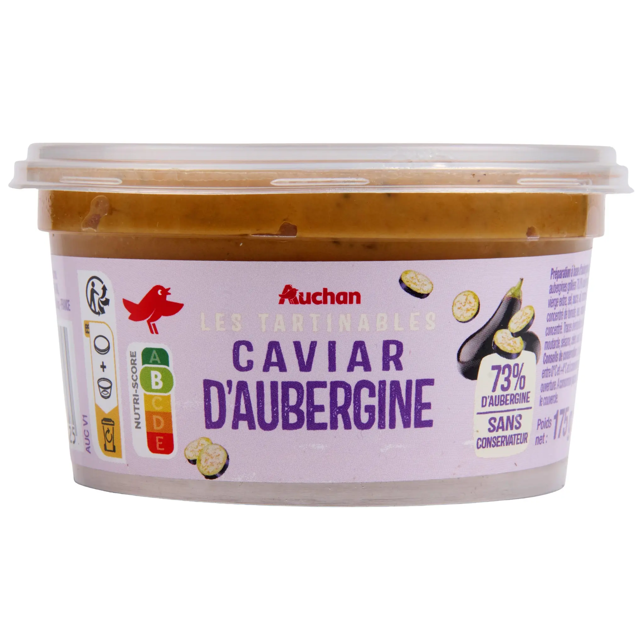 AUCHAN Les tartinables Caviar d'aubergine