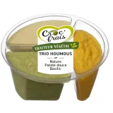 CROC'FRAIS Trio houmous nature patate douce basilic