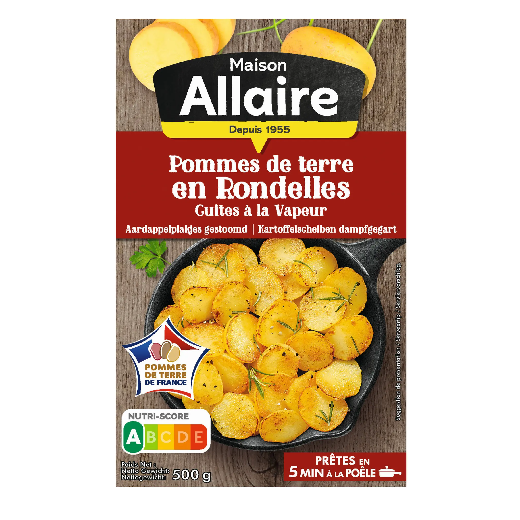 ALLAIRE Pommes de terre en rondelles cuites à la vapeur