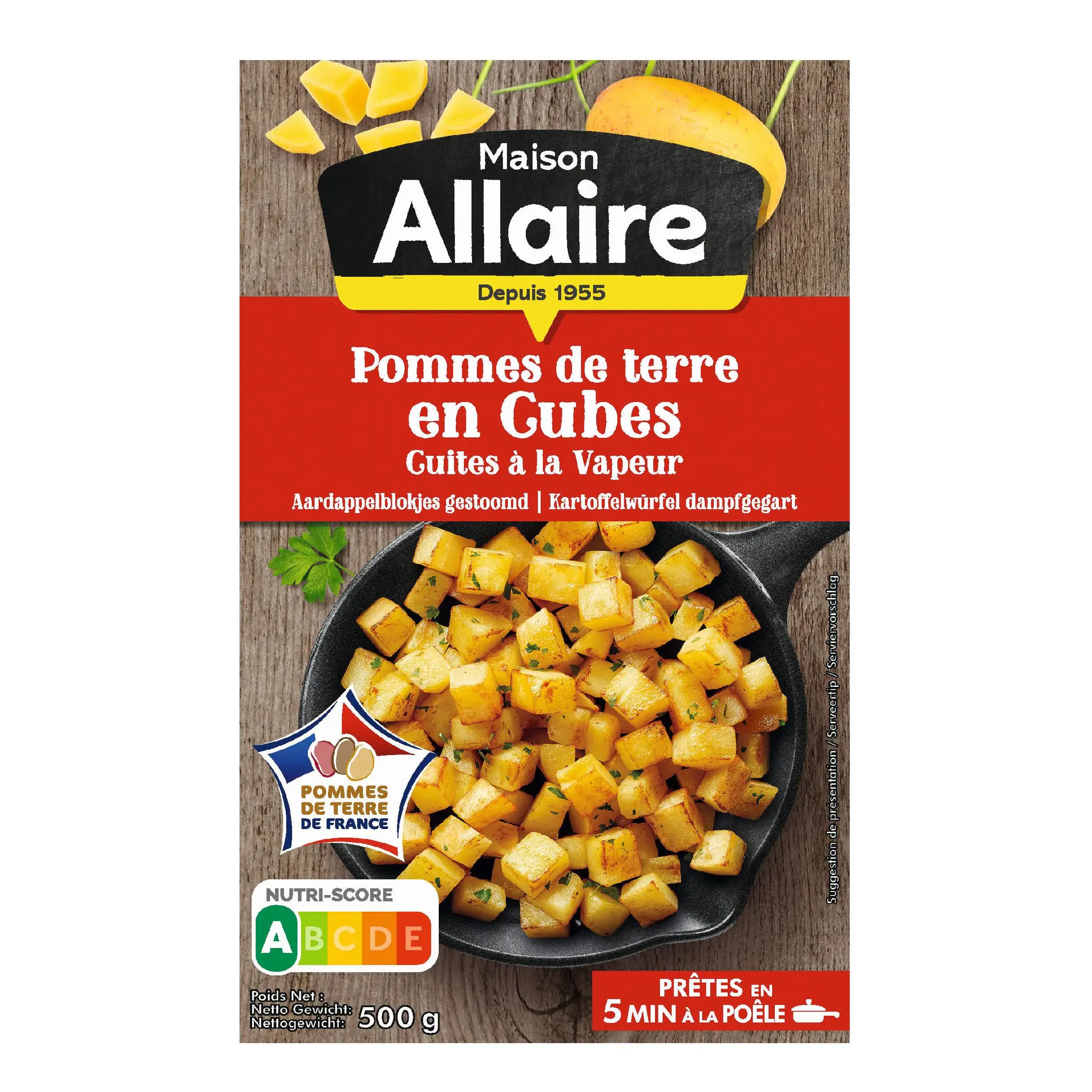 ALLAIRE Pommes de terre en cubes cuites à la vapeur