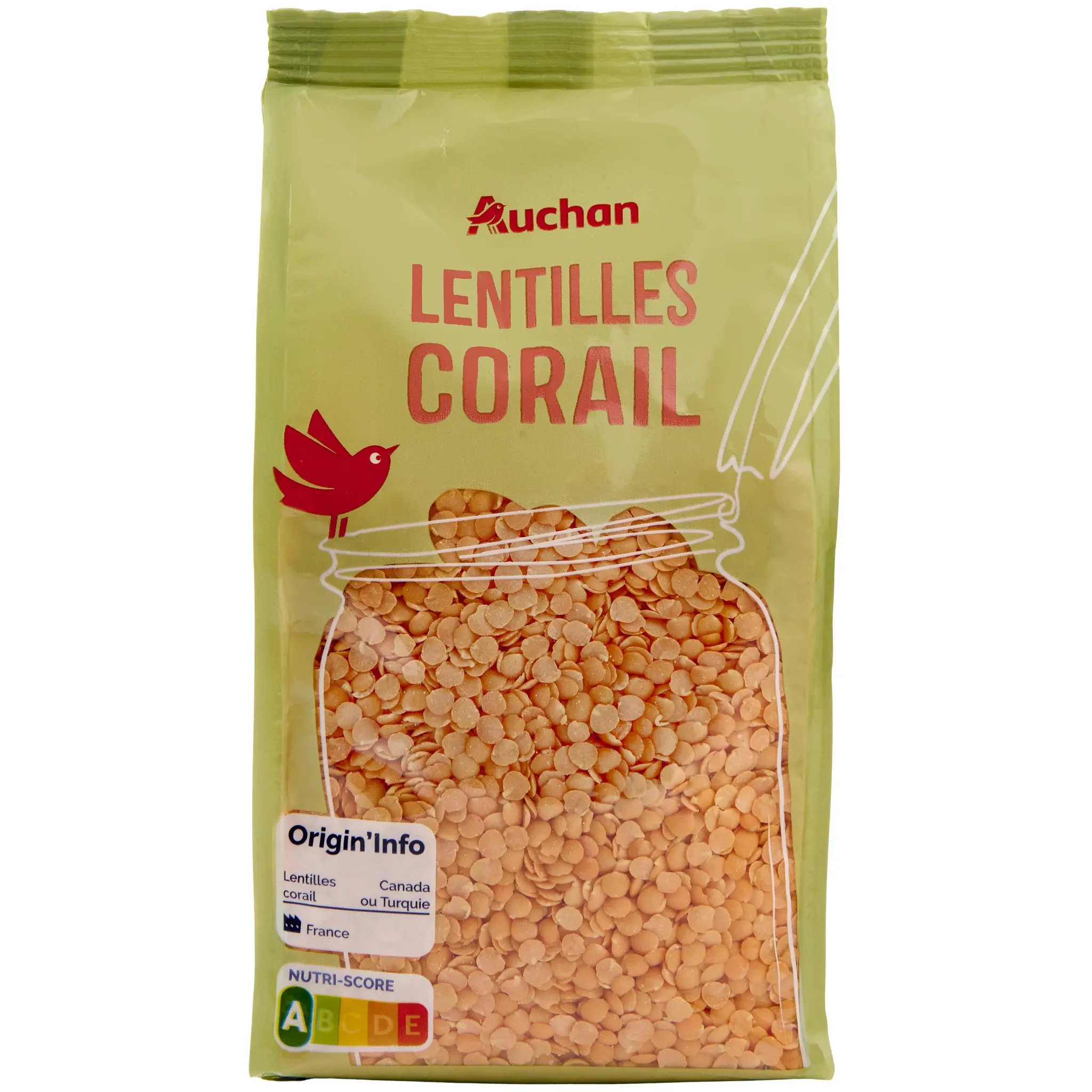 AUCHAN Lentilles corail