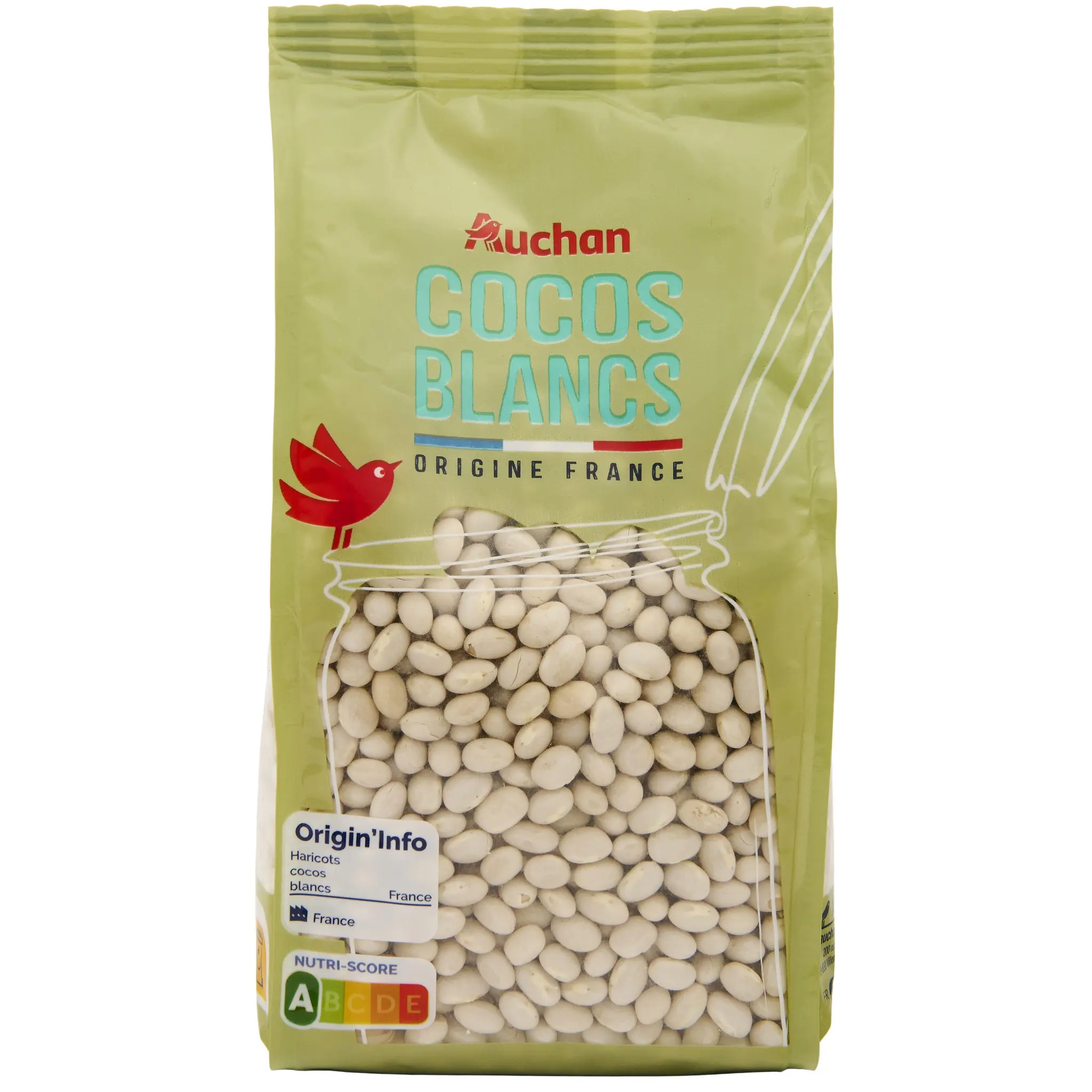 AUCHAN Haricots cocos blancs