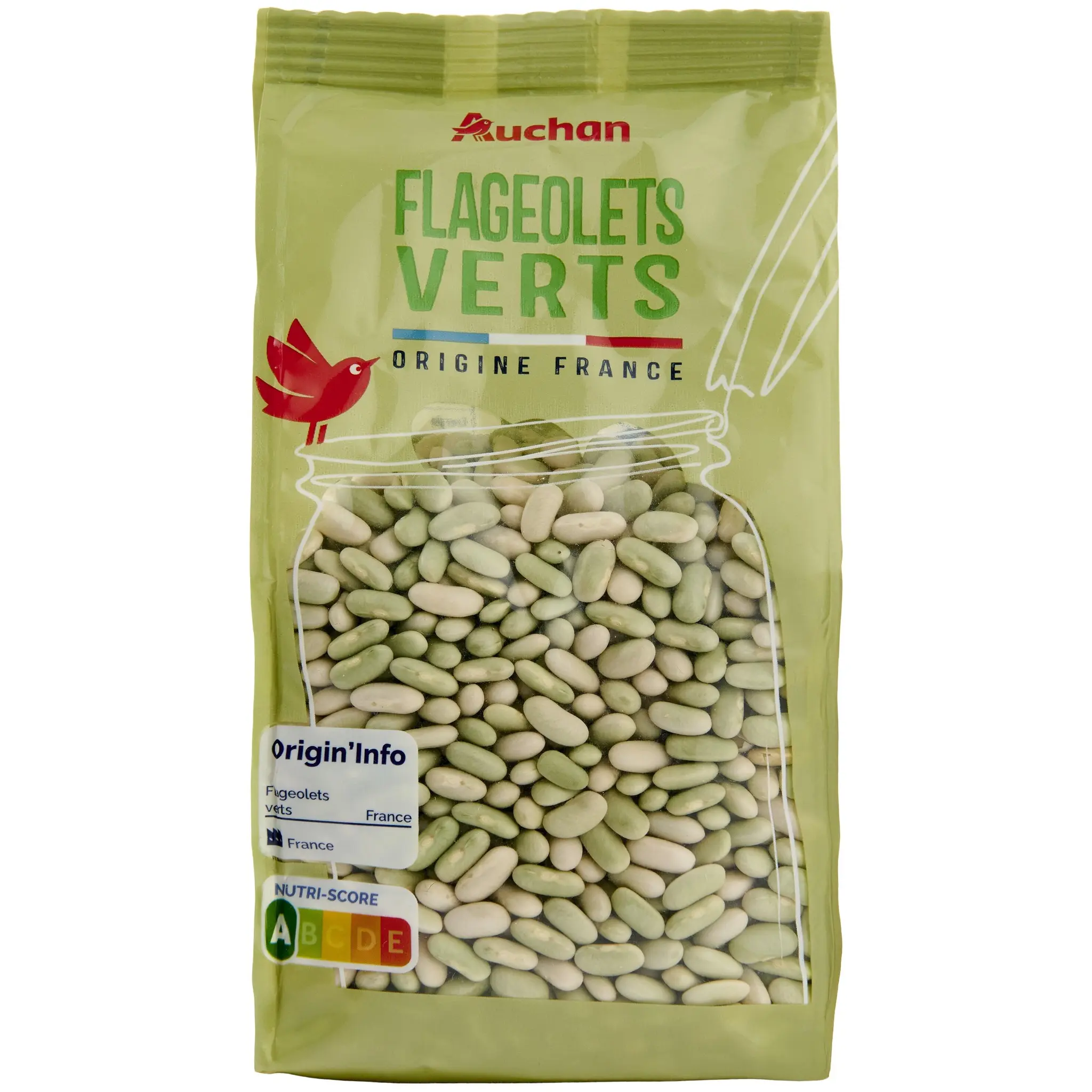 AUCHAN Flageolets verts label rouge