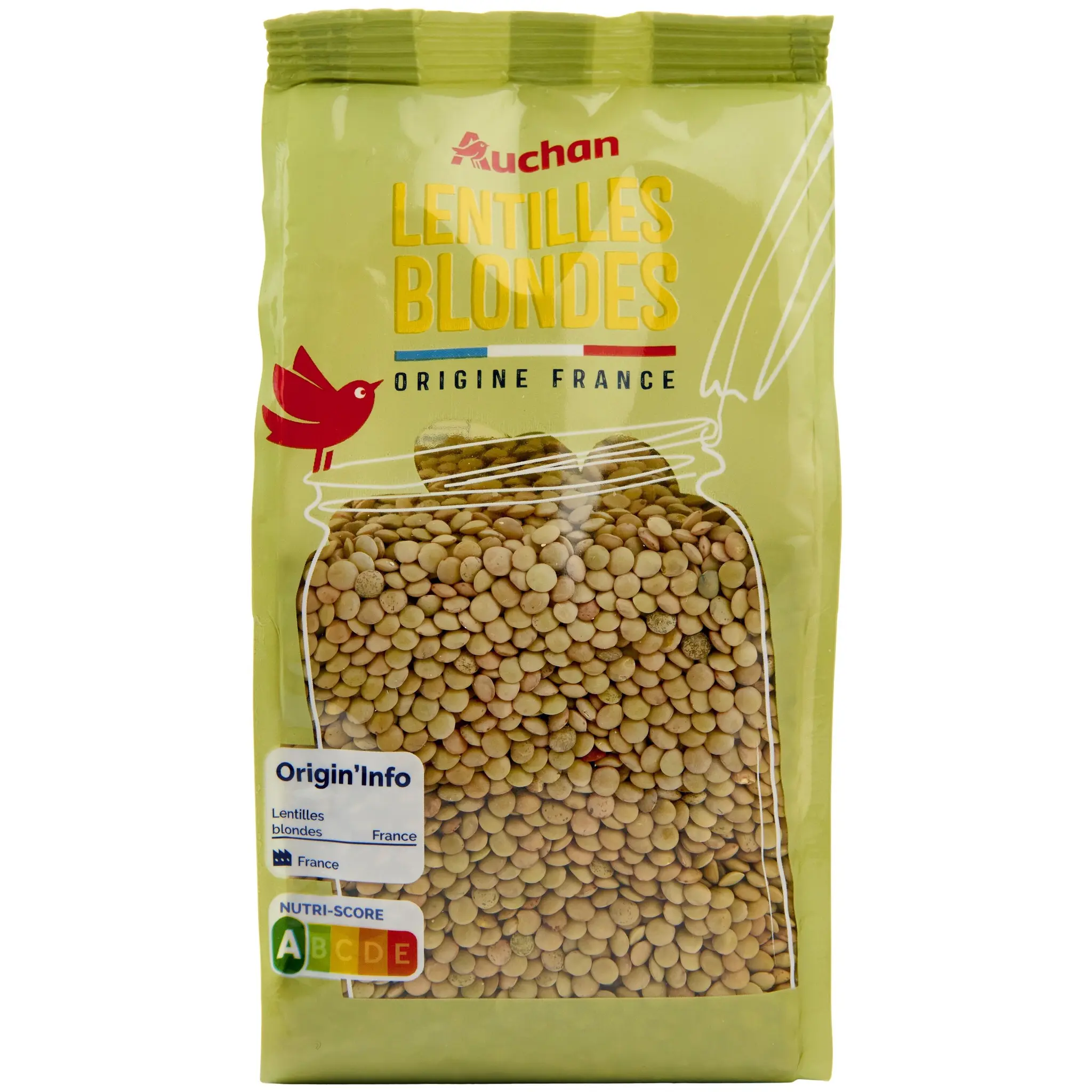 AUCHAN Lentilles blondes
