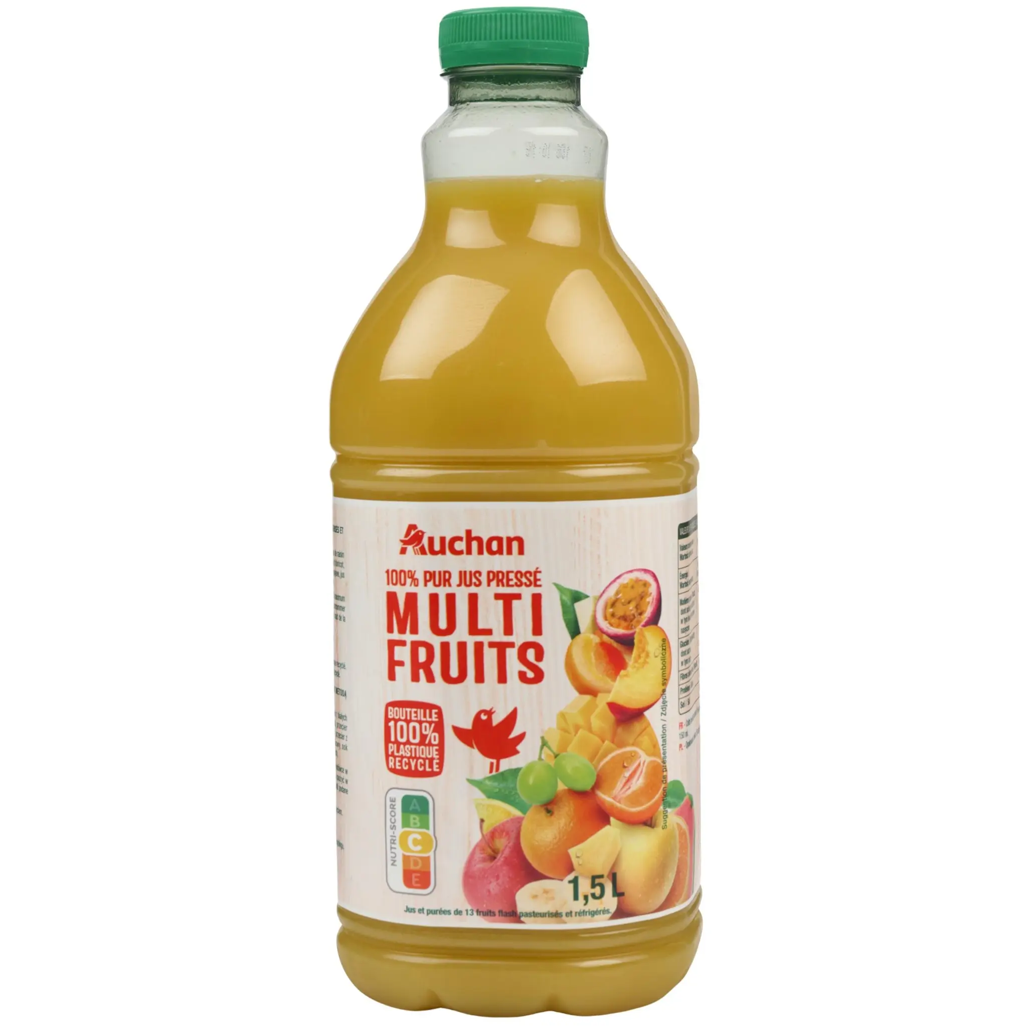 AUCHAN Pur jus multifruits