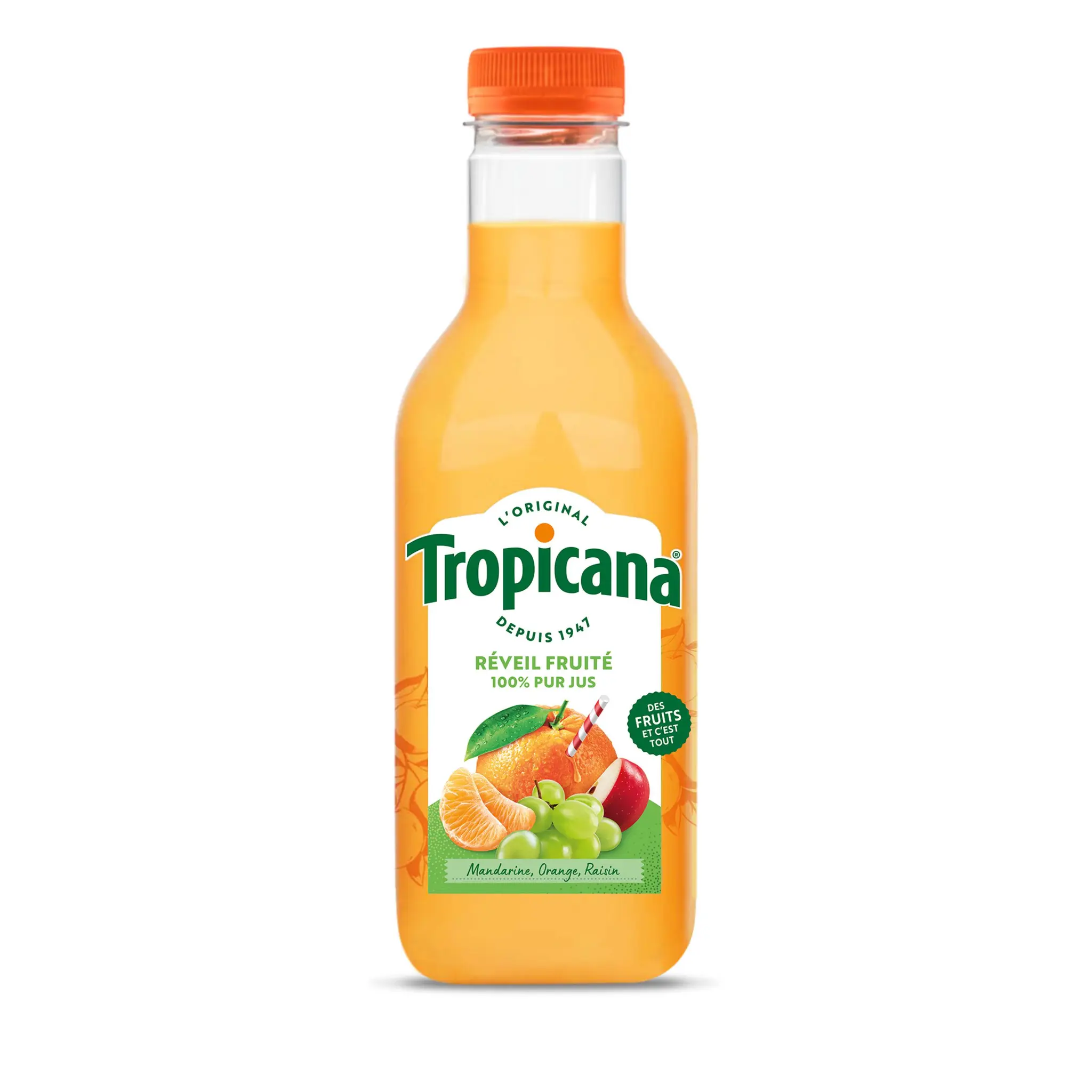TROPICANA Réveil fruité jus de 4 fruits pressés