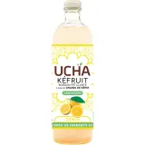 UCHA Kéfruit Boisson pétillante bio à base de grains de kéfir au citron sans sucres