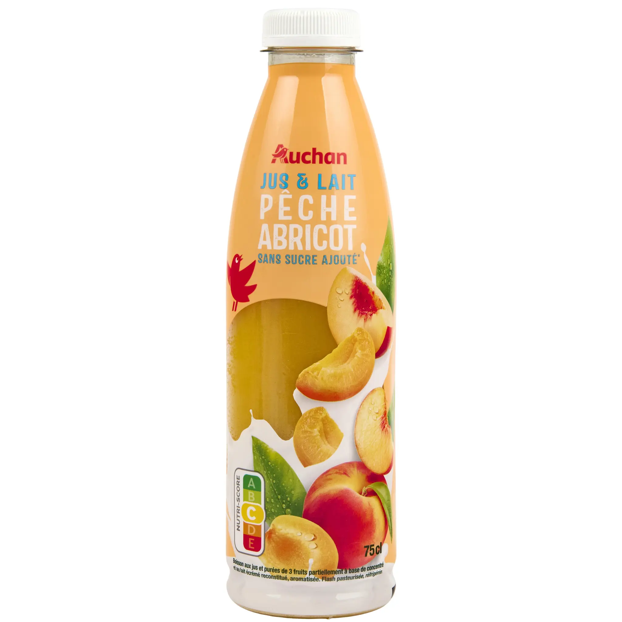 AUCHAN Jus lacté pêche abricot