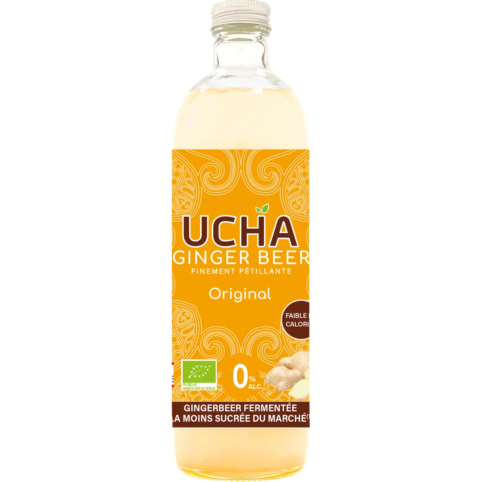 UCHA Ginger beer original bio finement pétillante faible en calories