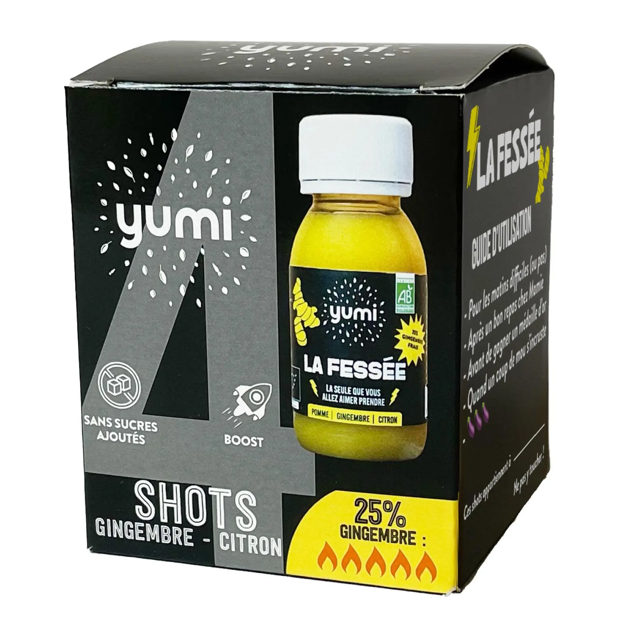 YUMI La fessée shots de gingembre et citron bio