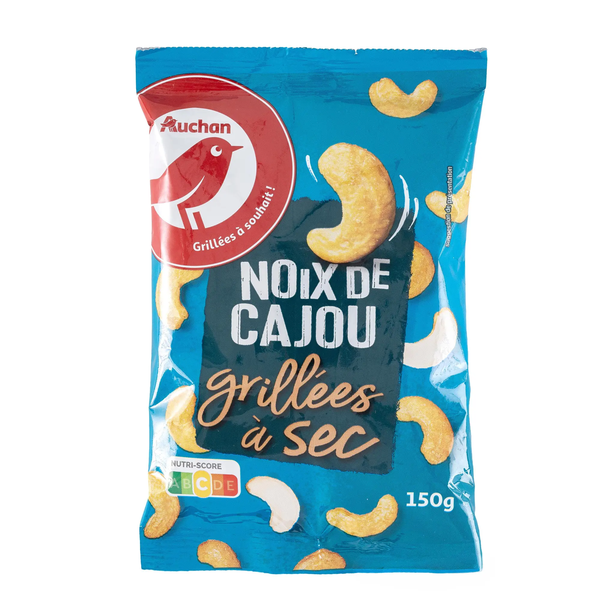 AUCHAN Noix de cajou grillées à sec