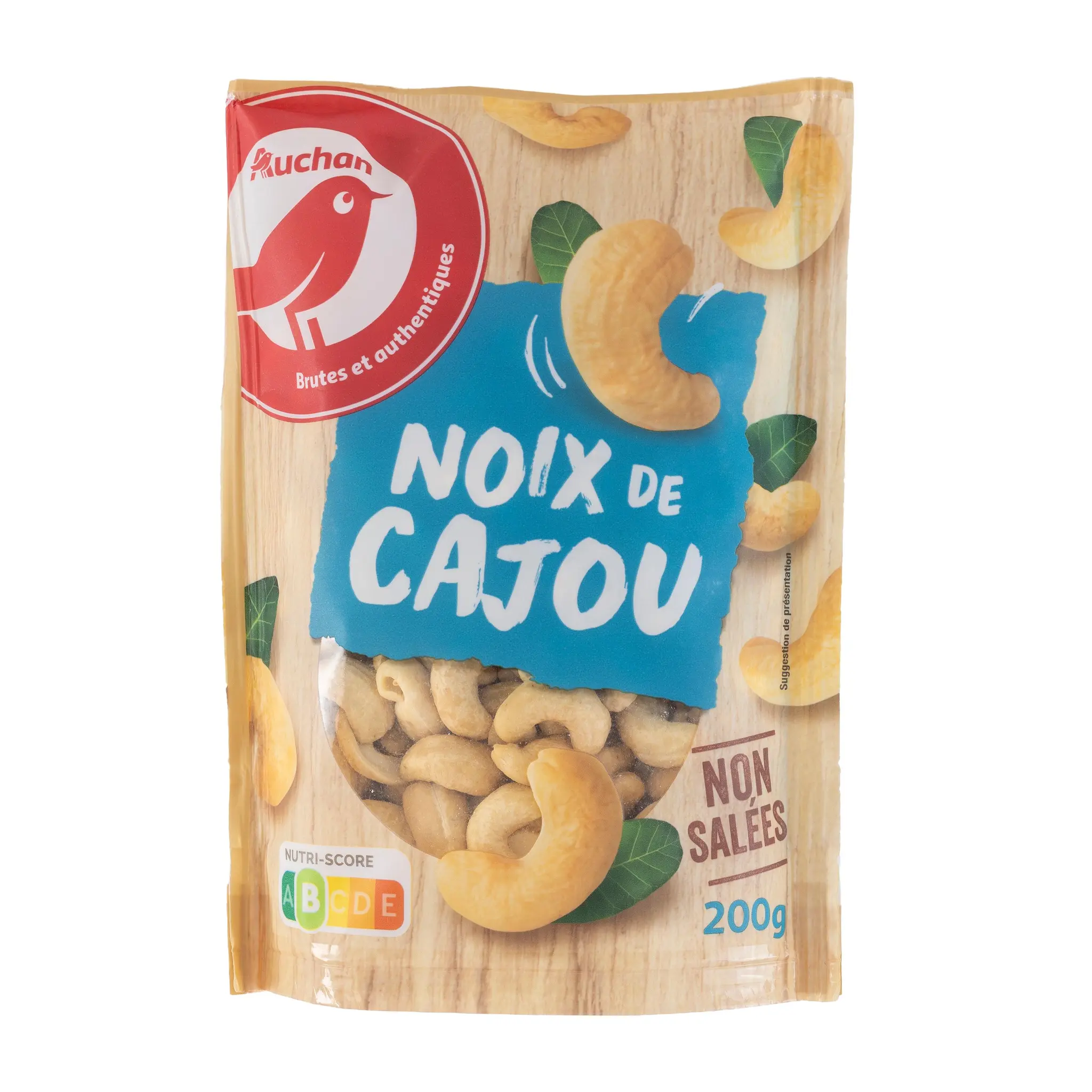 AUCHAN Noix de cajou non salées