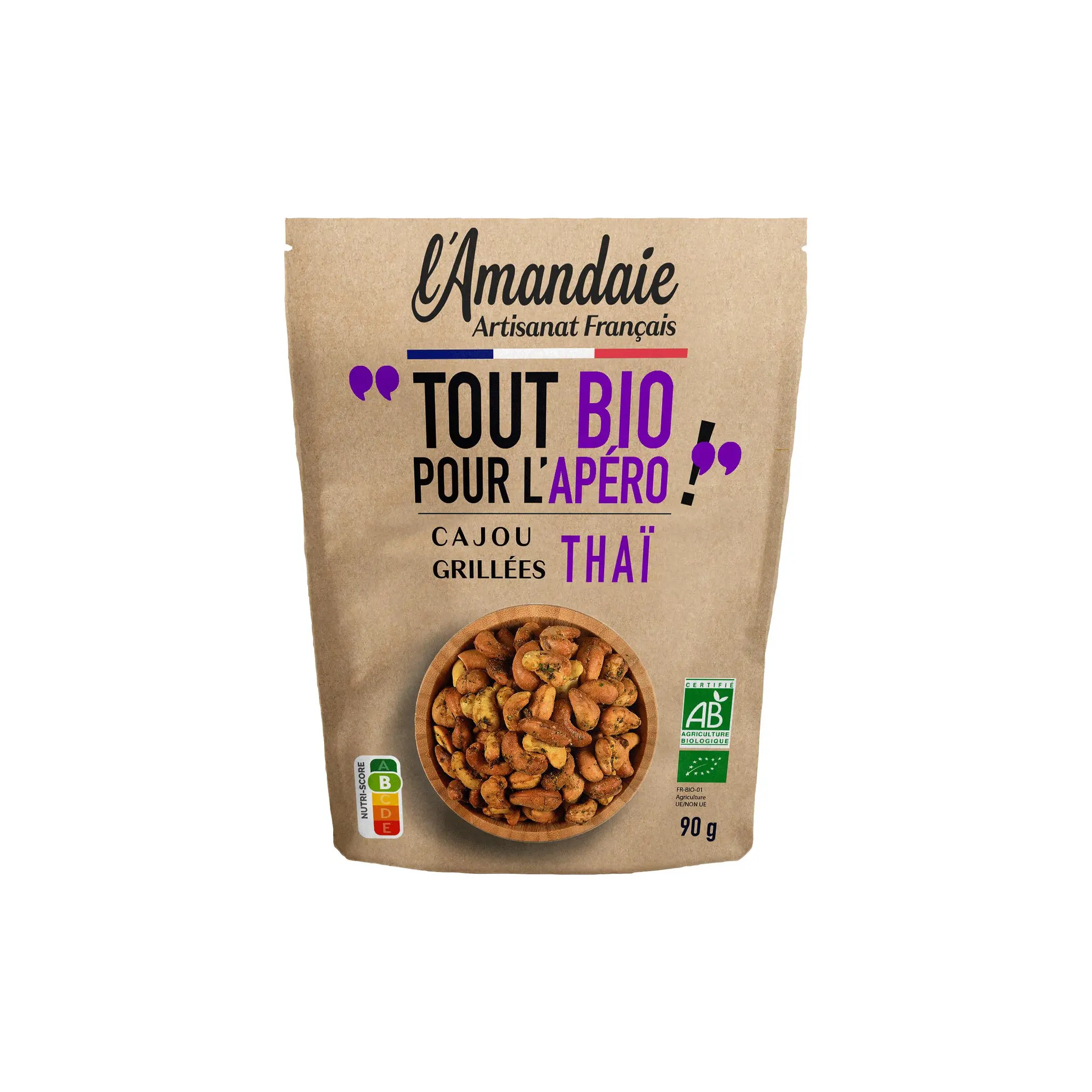 L'AMANDAIE Noix de cajou grillées thaï bio