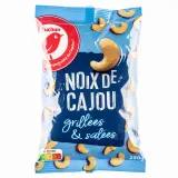 AUCHAN Noix de cajou grillées et salées