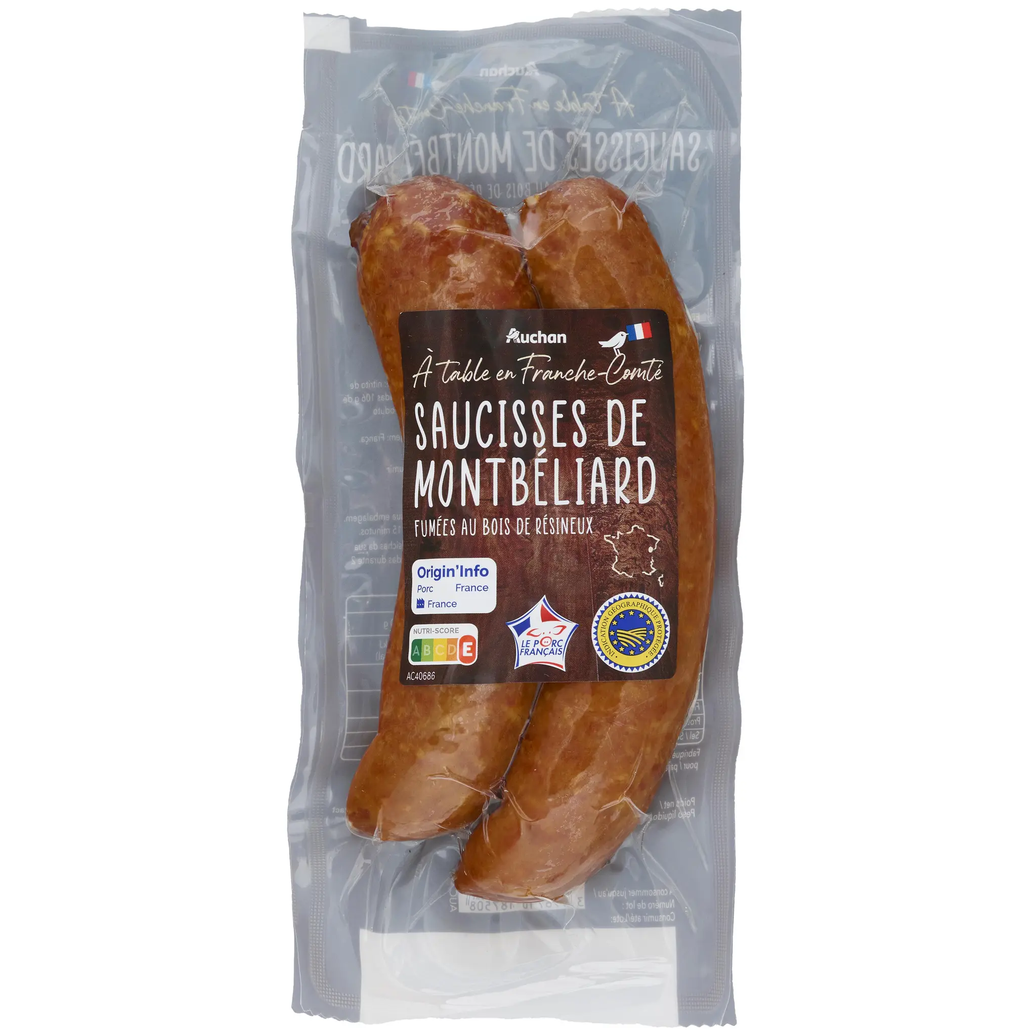 AUCHAN TERROIR Saucisses de Montbéliard IGP
