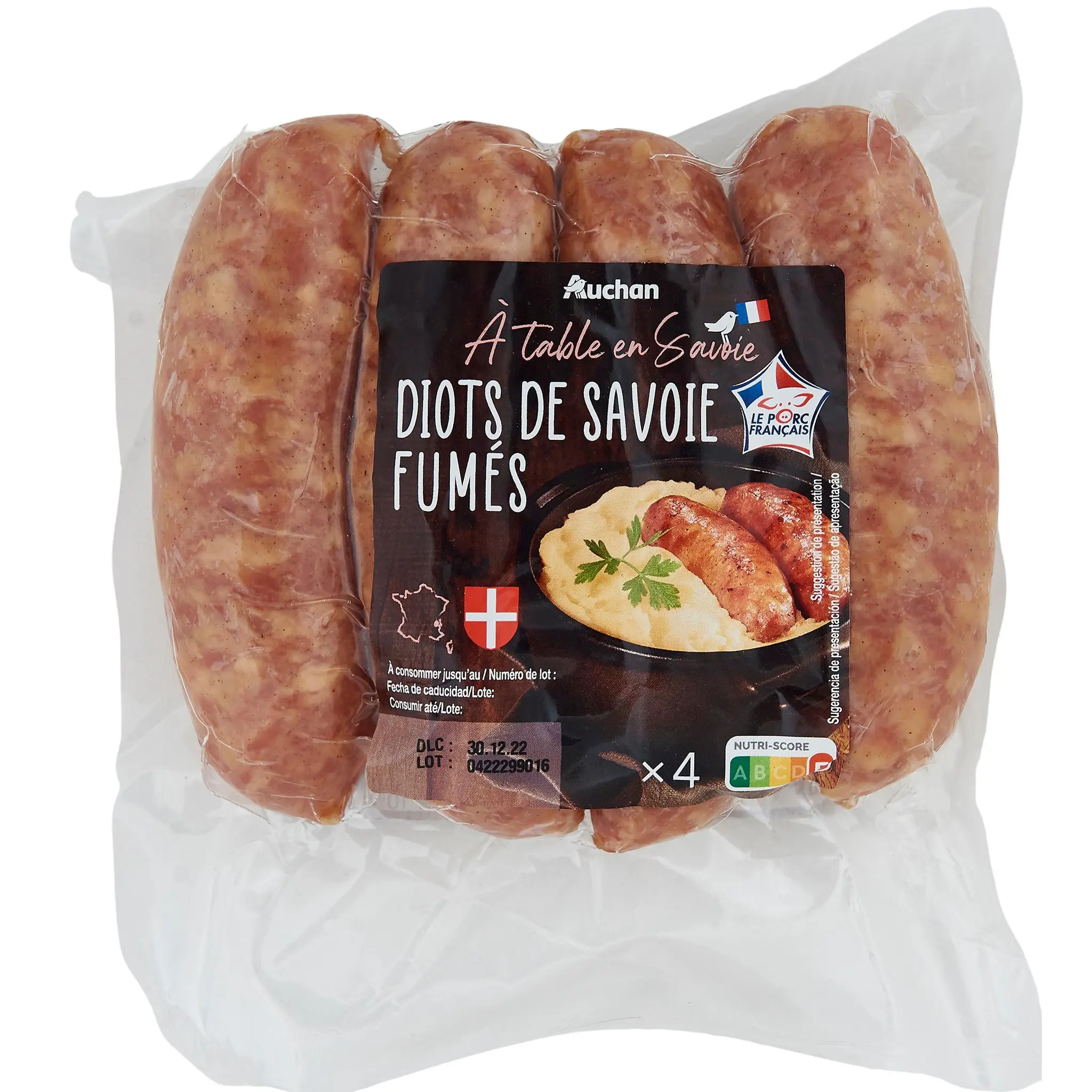 AUCHAN TERROIR Diots de Savoie fumés