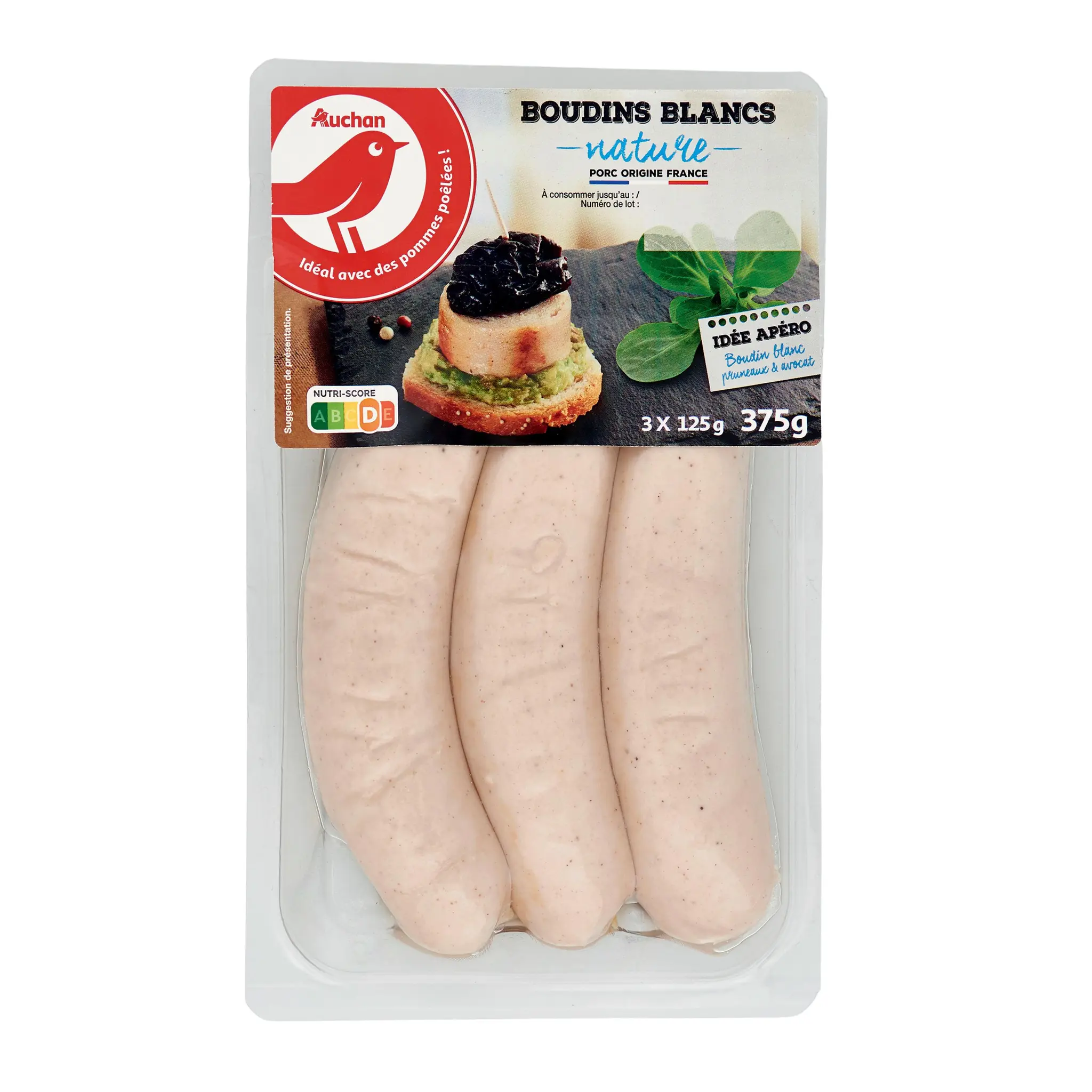 AUCHAN Boudins blancs nature