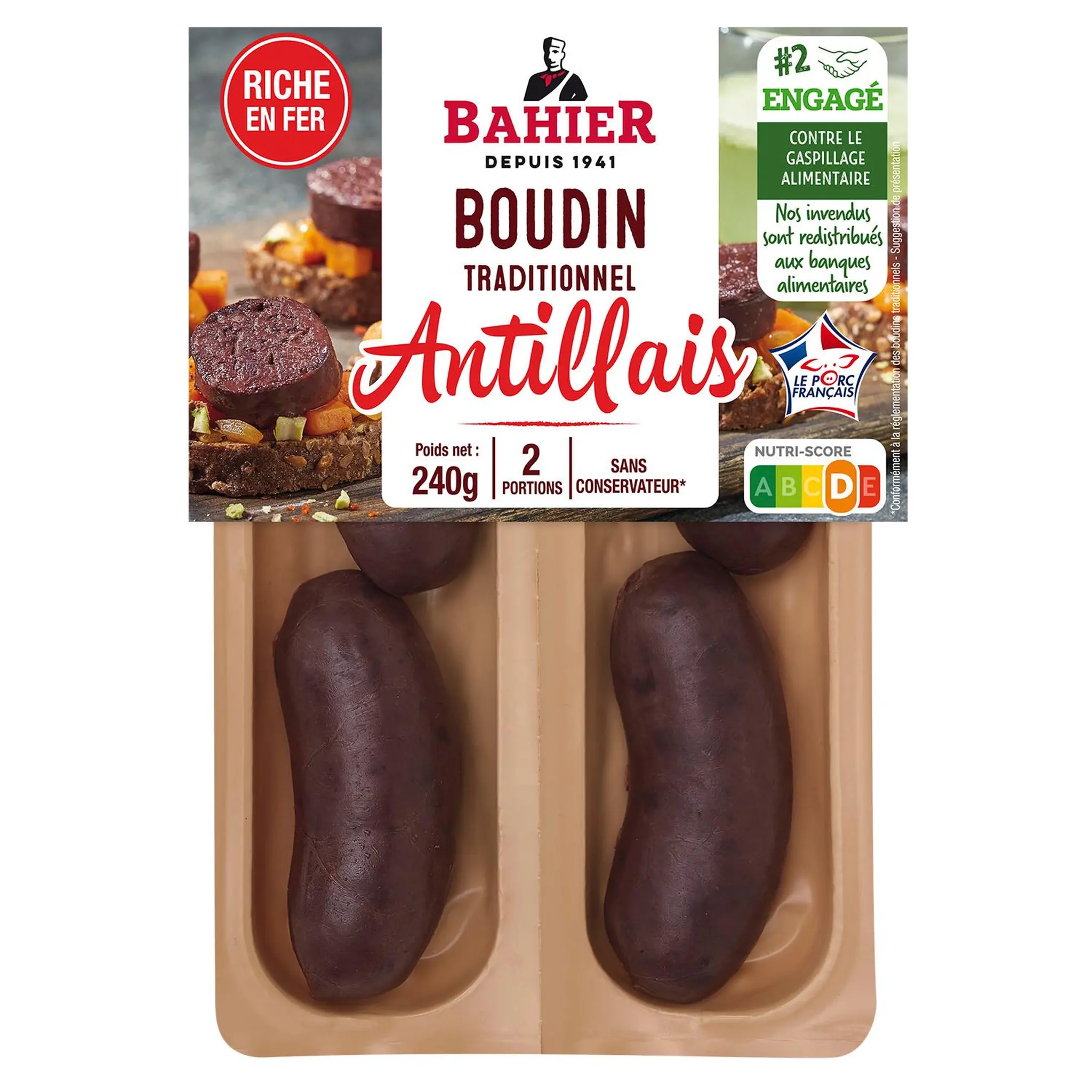 BAHIER Boudin noir traditionnel Antillais