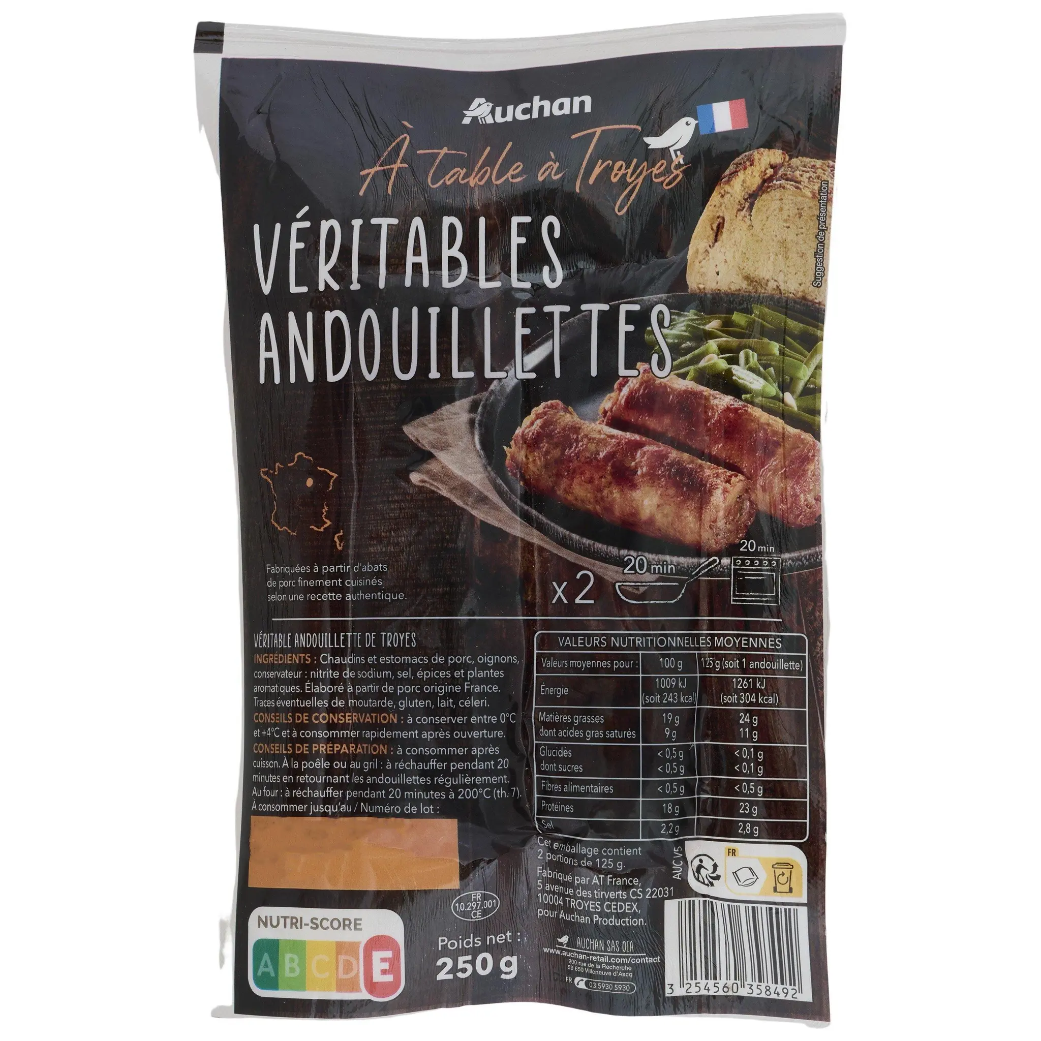 AUCHAN TERROIR Andouillettes de Troyes
