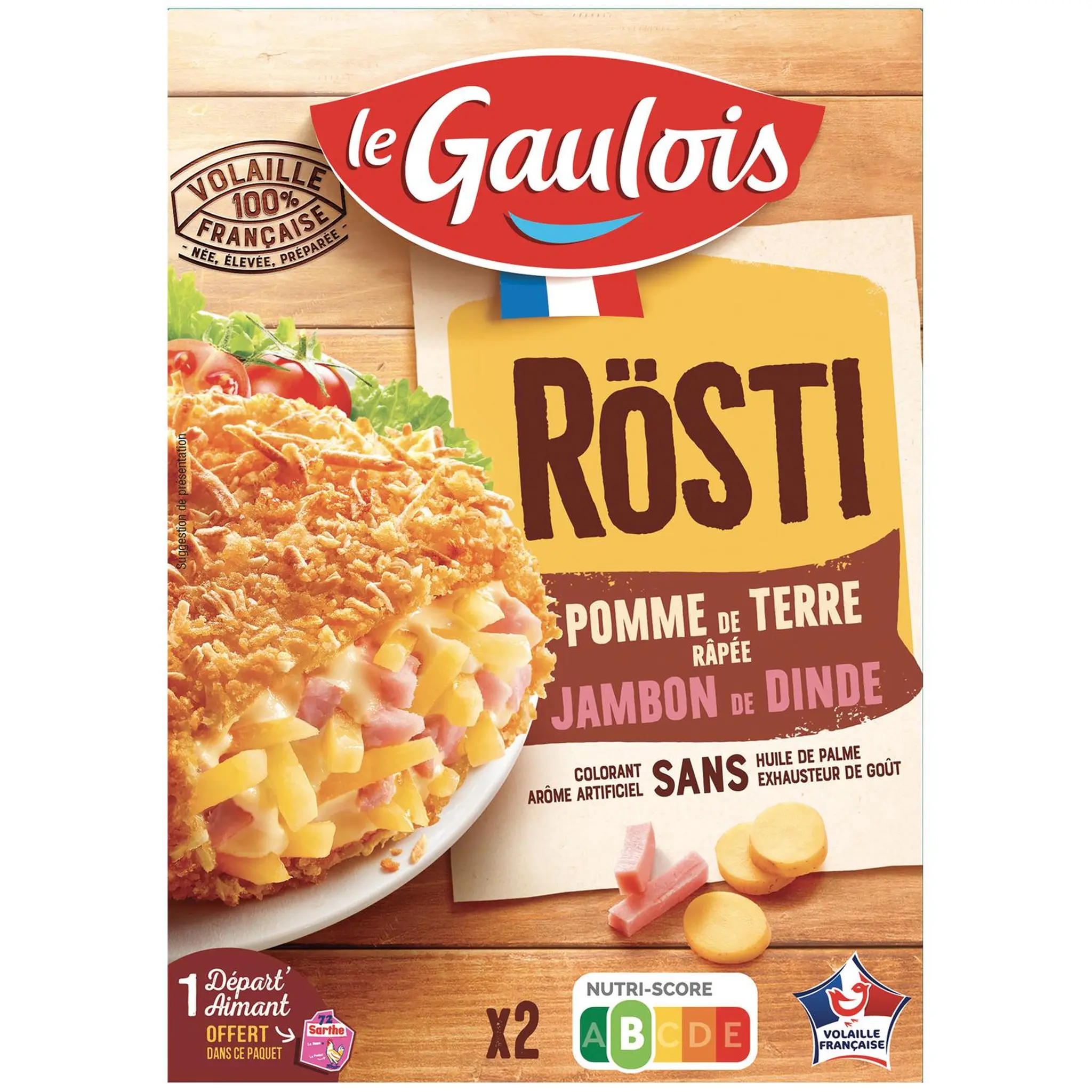 LE GAULOIS Rousti pomme de terre rapée et jambon de dinde