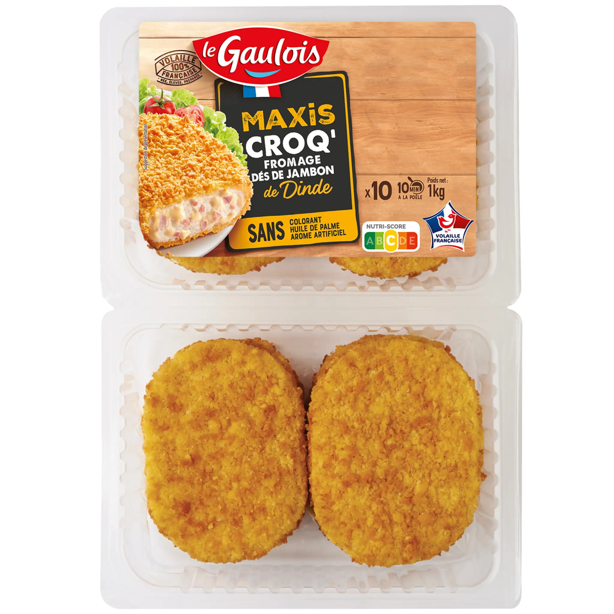 LE GAULOIS Les Maxis Croq' dès de jambon dinde et fromage