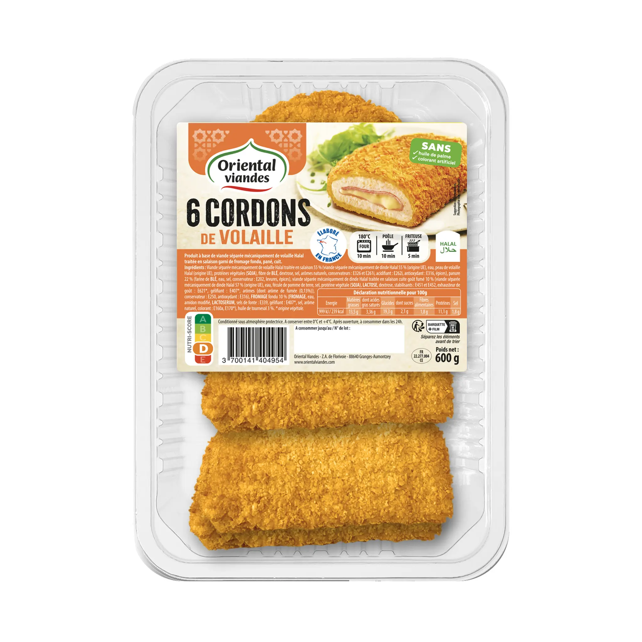 ORIENTAL VIANDES Cordons de volaille halal