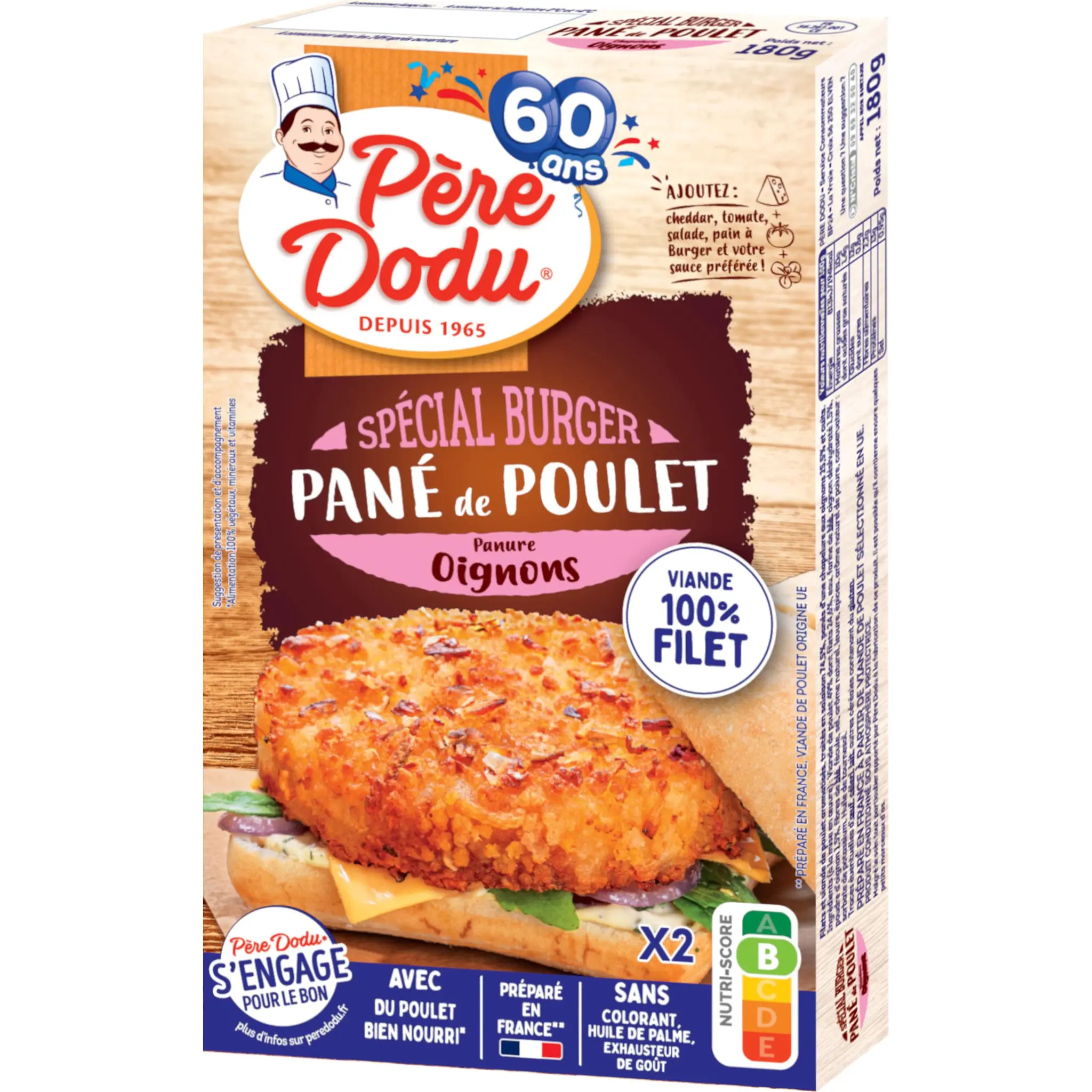 PERE DODU Pané de poulet spécial burger