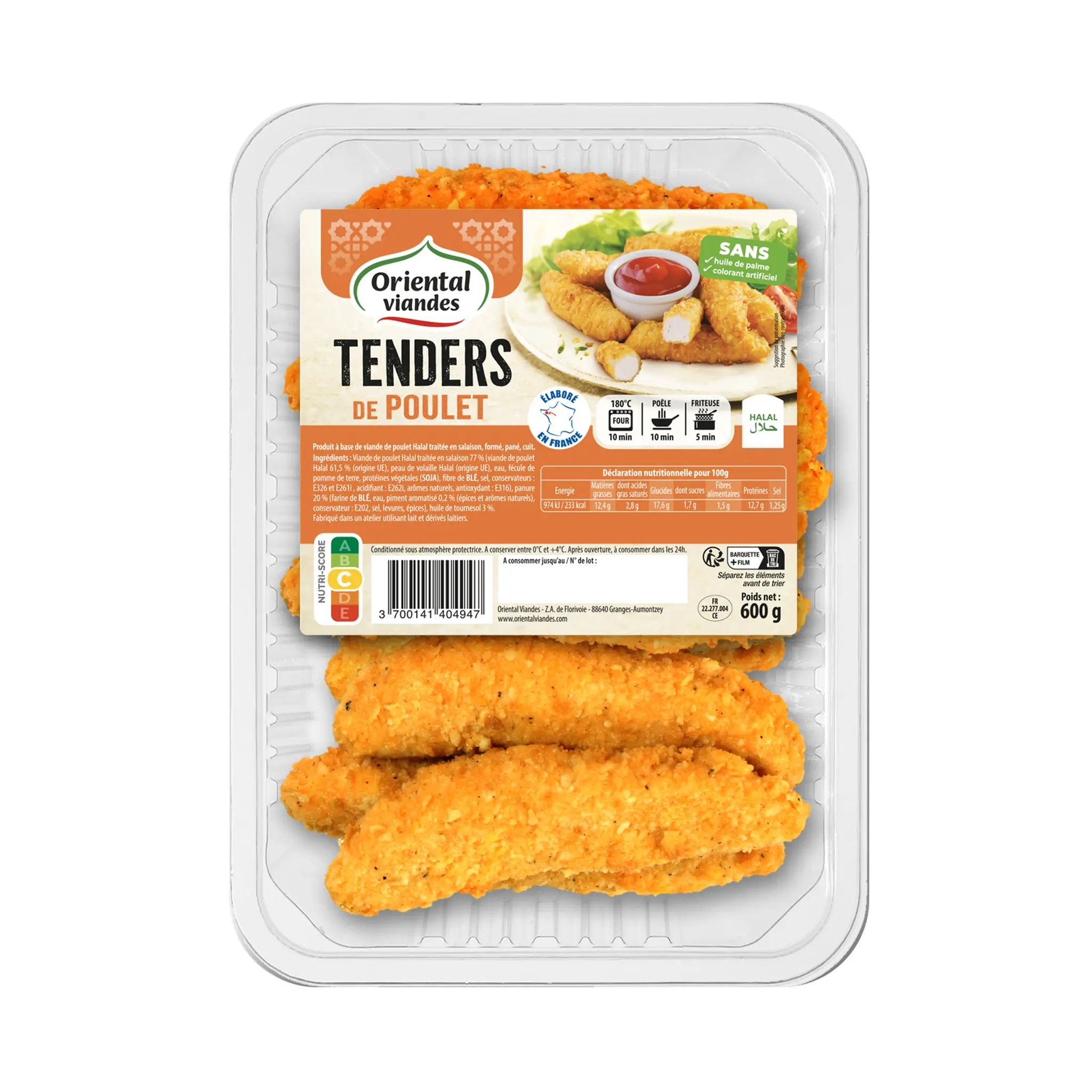 ORIENTAL VIANDES Tenders de poulet halal