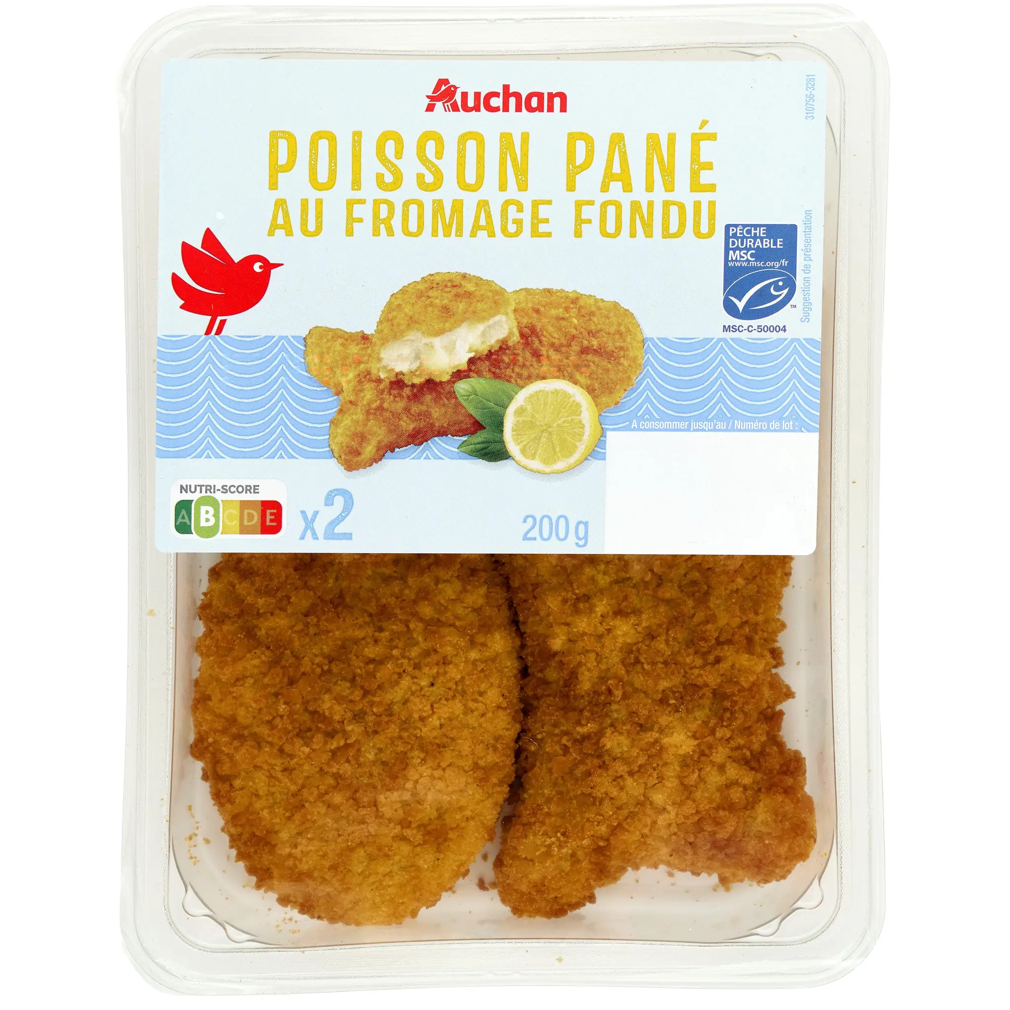 AUCHAN Poissons MSC au fromage fondu