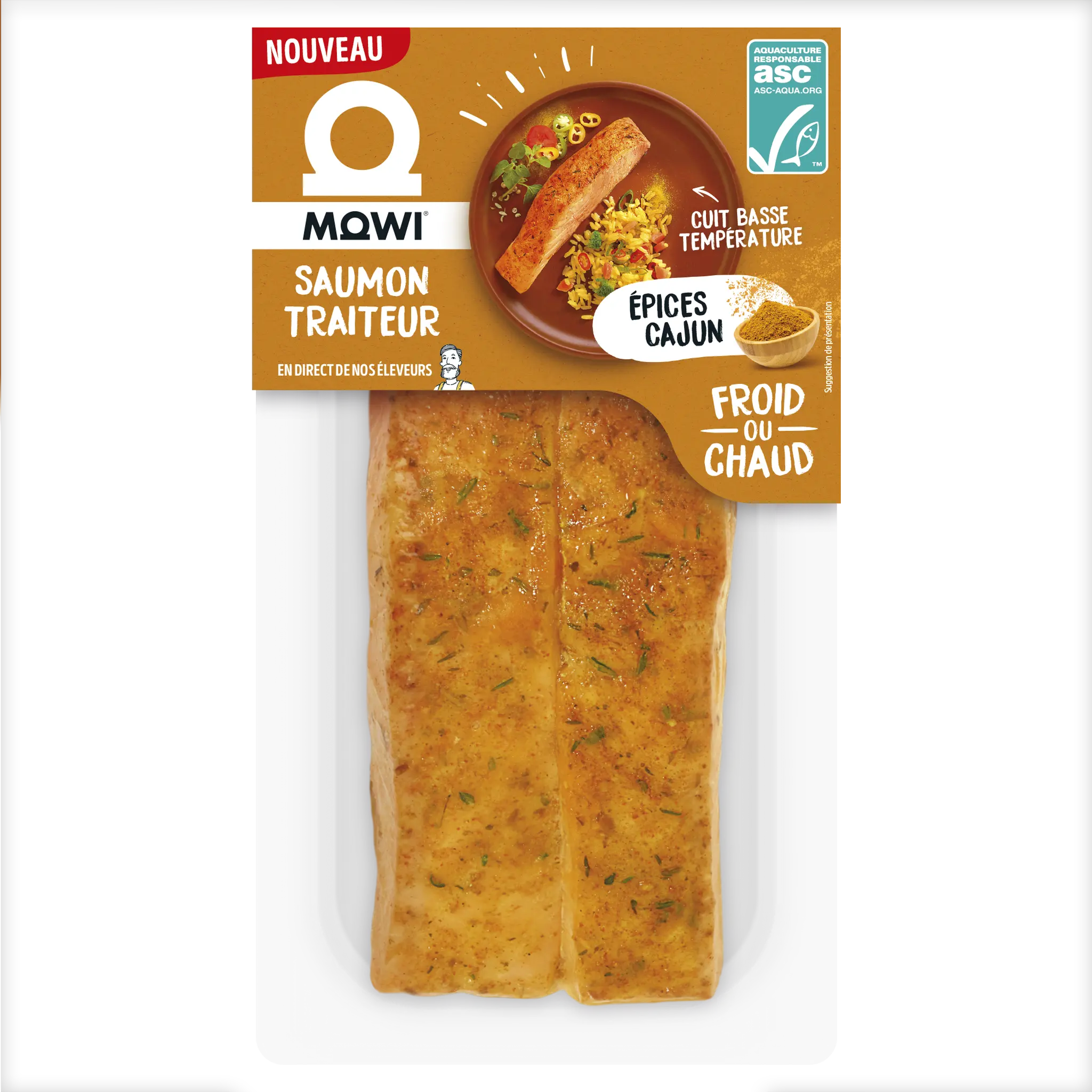 MOWI Saumon traiteur épices cajun
