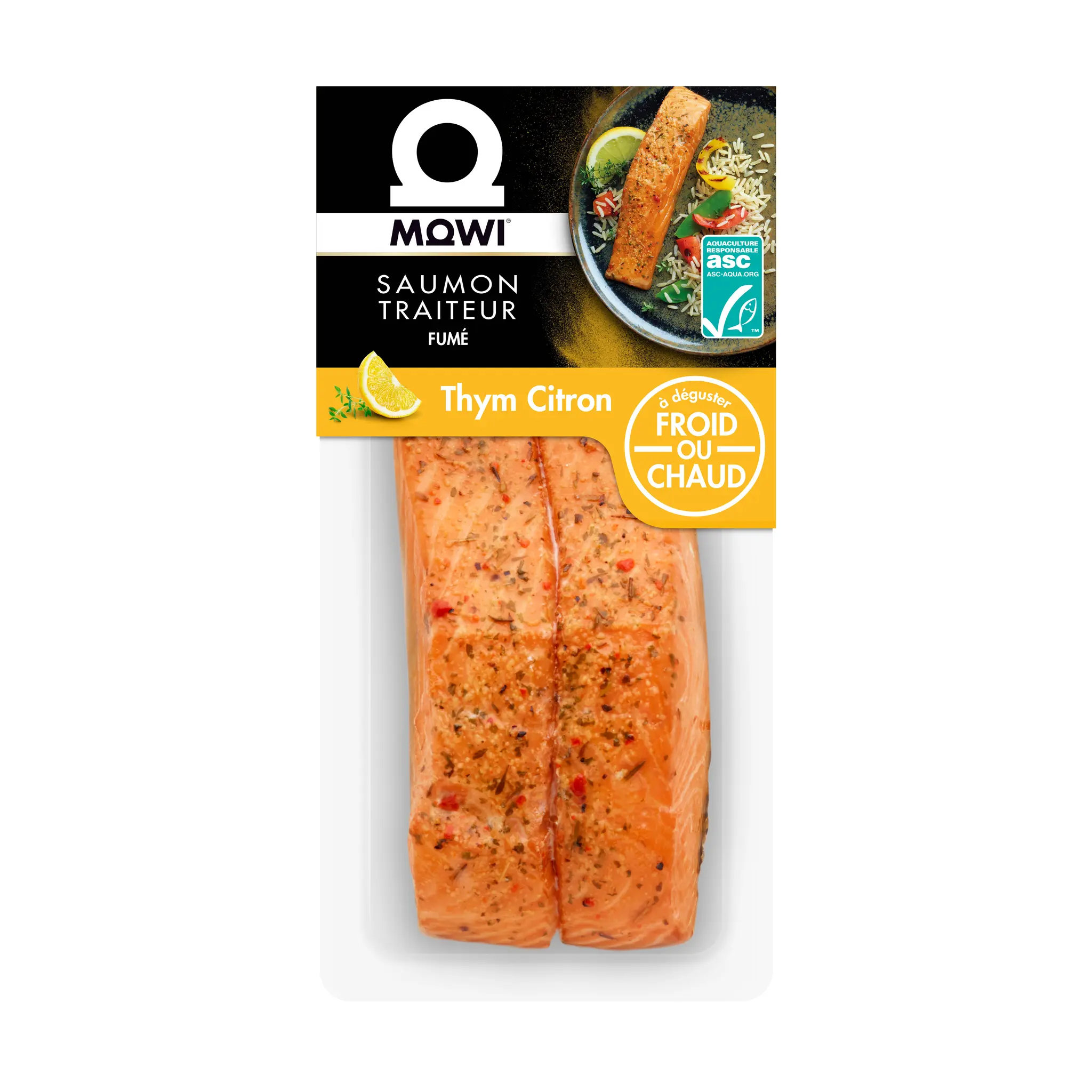 MOWI Pavés de saumon fumé thym et citron