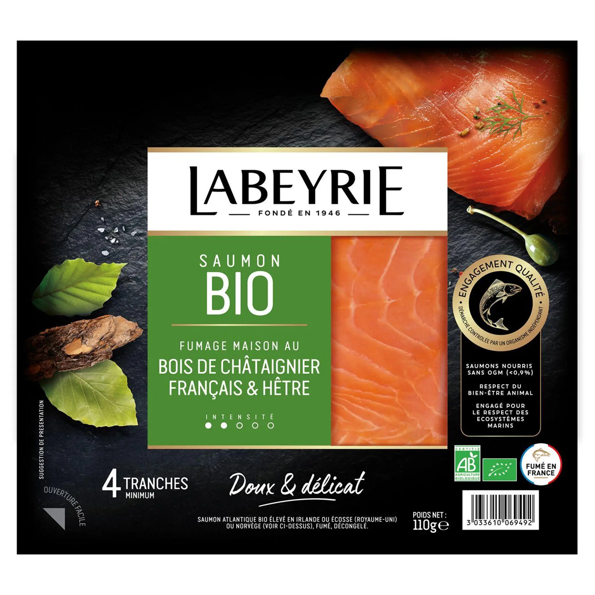 LABEYRIE Saumon fumé bio