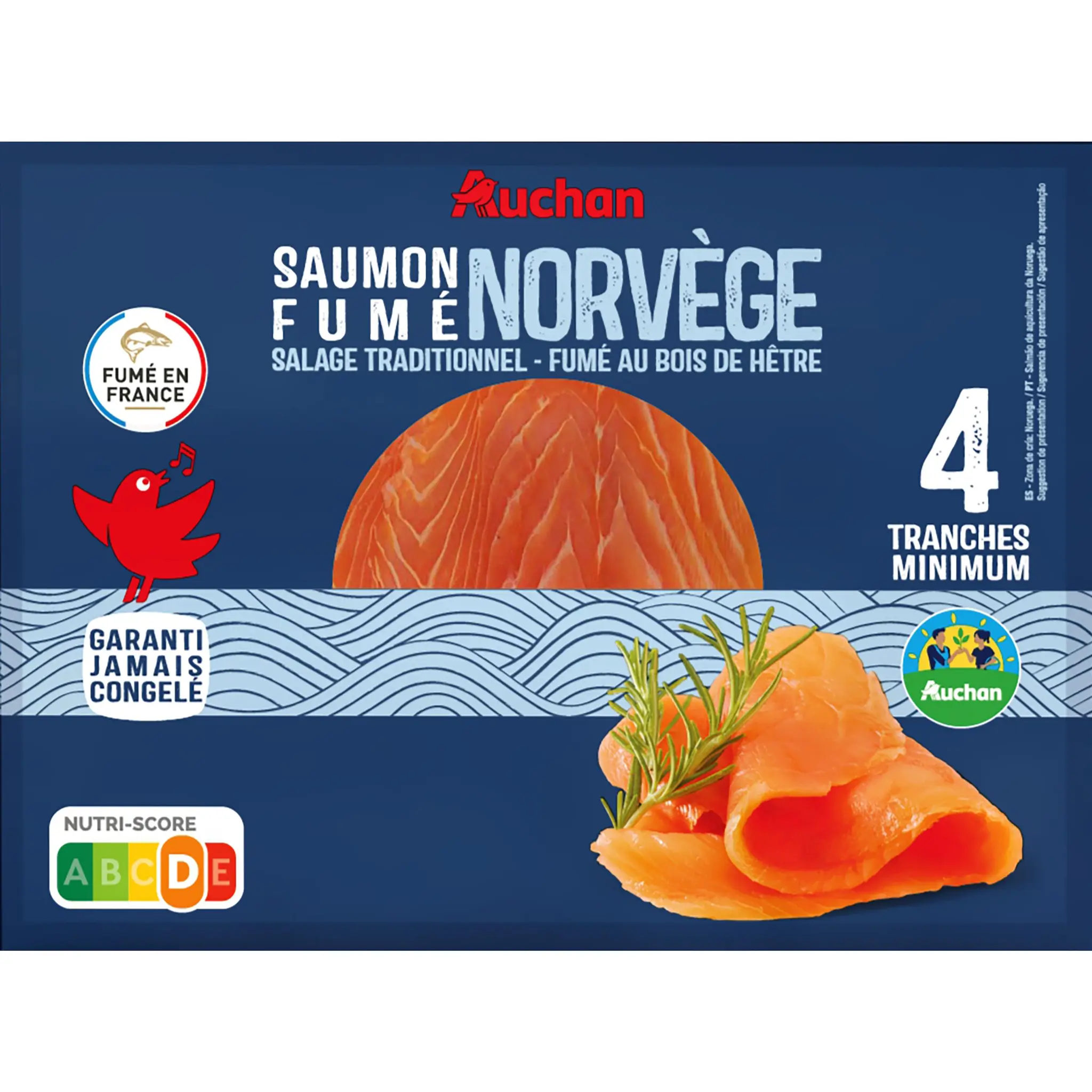 AUCHAN CULTIVONS LE BON Saumon fumé de Norvège