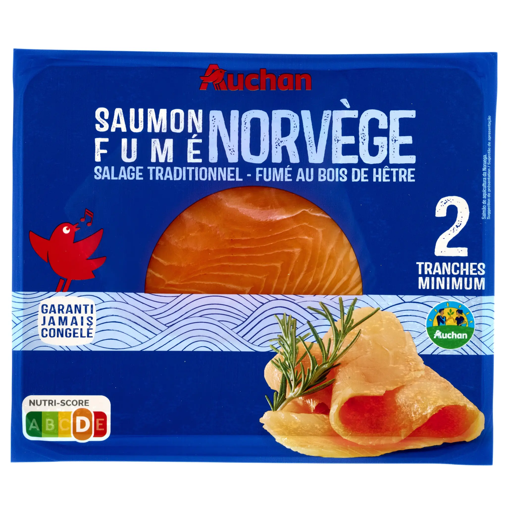 AUCHAN CULTIVONS LE BON Saumon fumé de Norvège