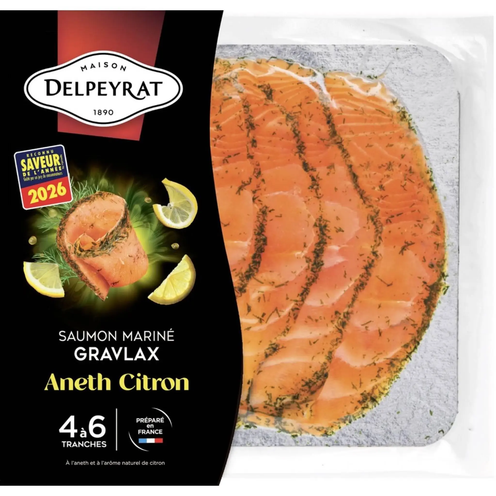 DELPEYRAT Saumon mariné gravlax aneth et citron
