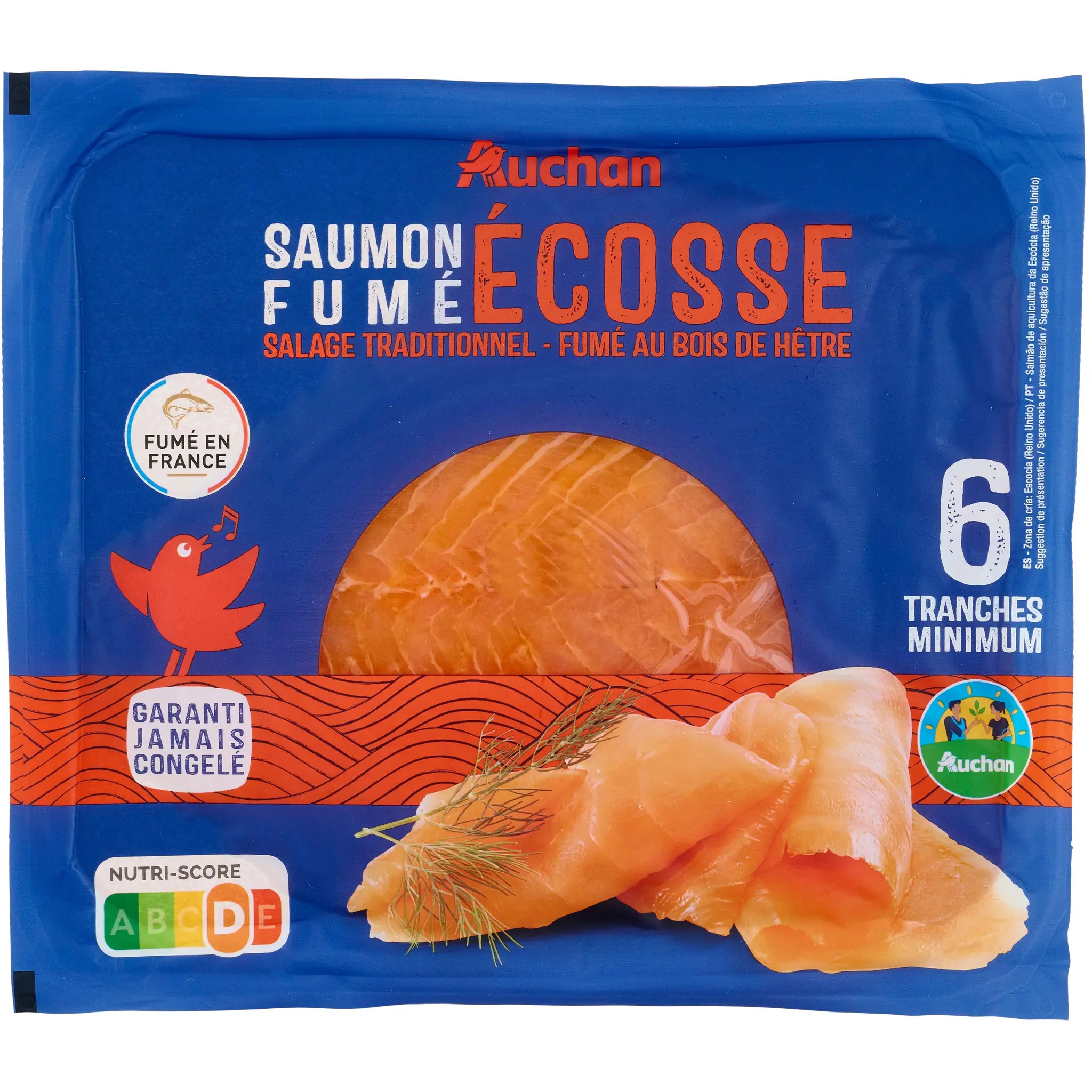 AUCHAN CULTIVONS LE BON Saumon fumé d'Écosse