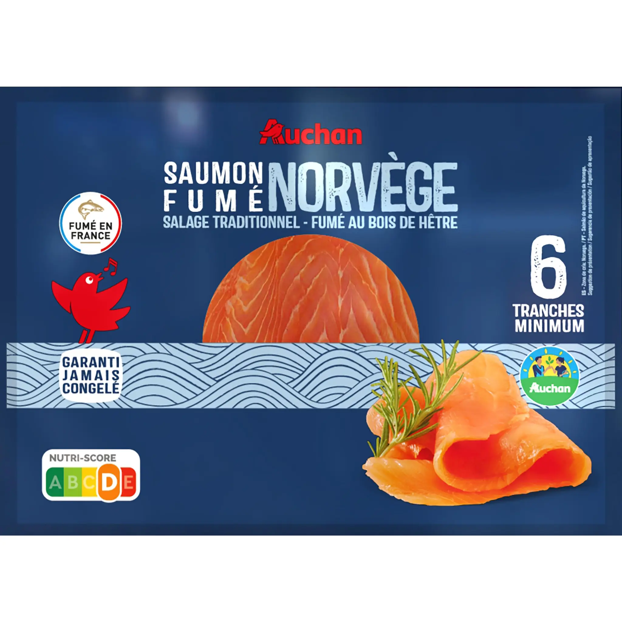AUCHAN CULTIVONS LE BON Saumon fumé de Norvège