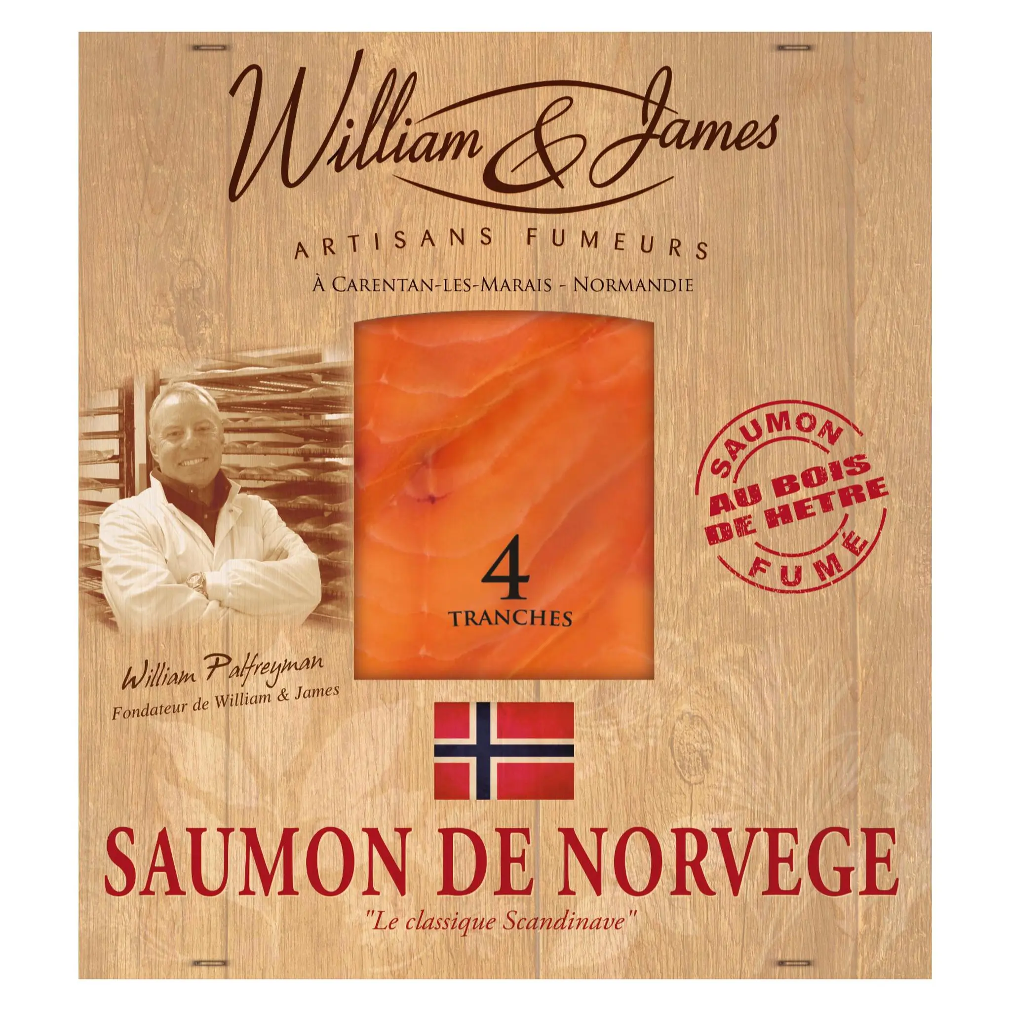 WILLIAM & JAMES Saumon fumé de Norvège