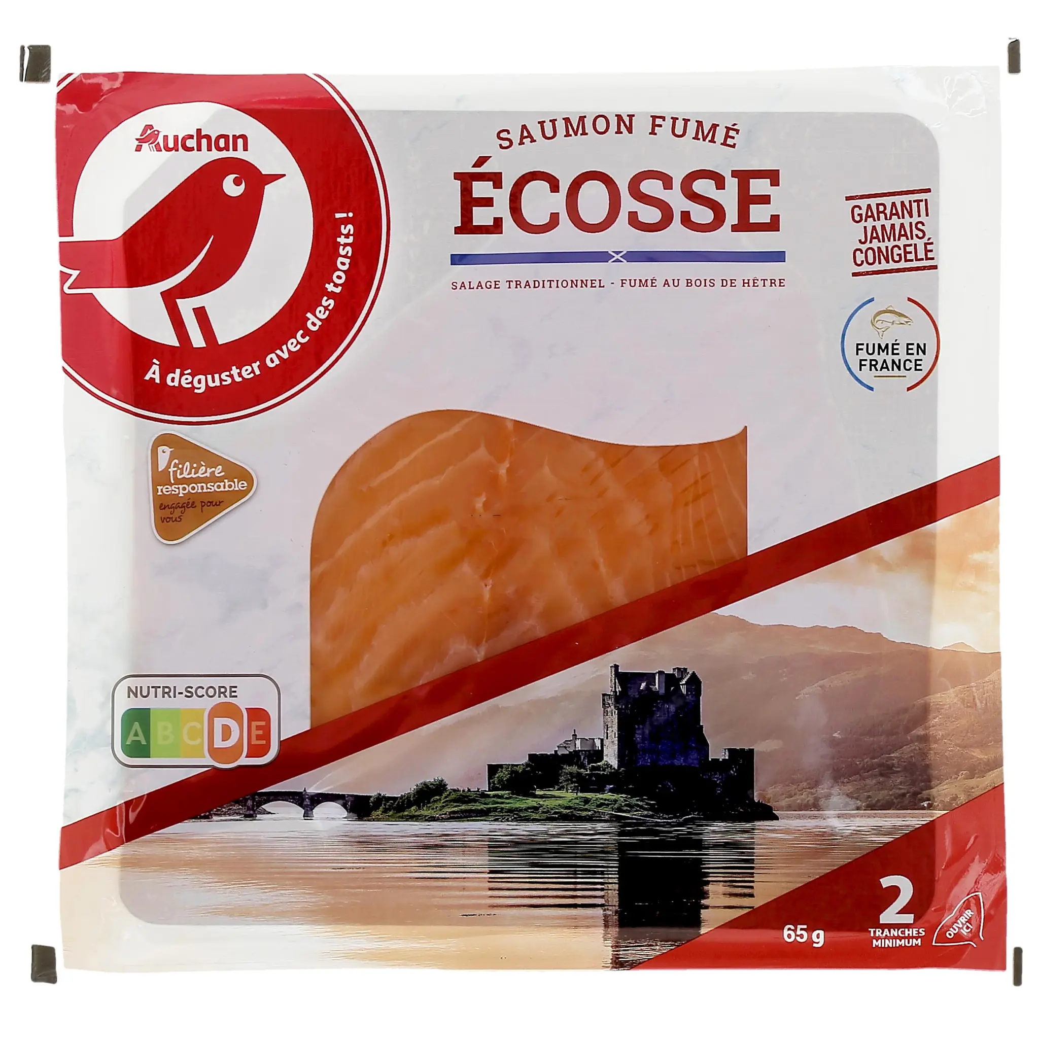 AUCHAN CULTIVONS LE BON Saumon fumé d'Écosse