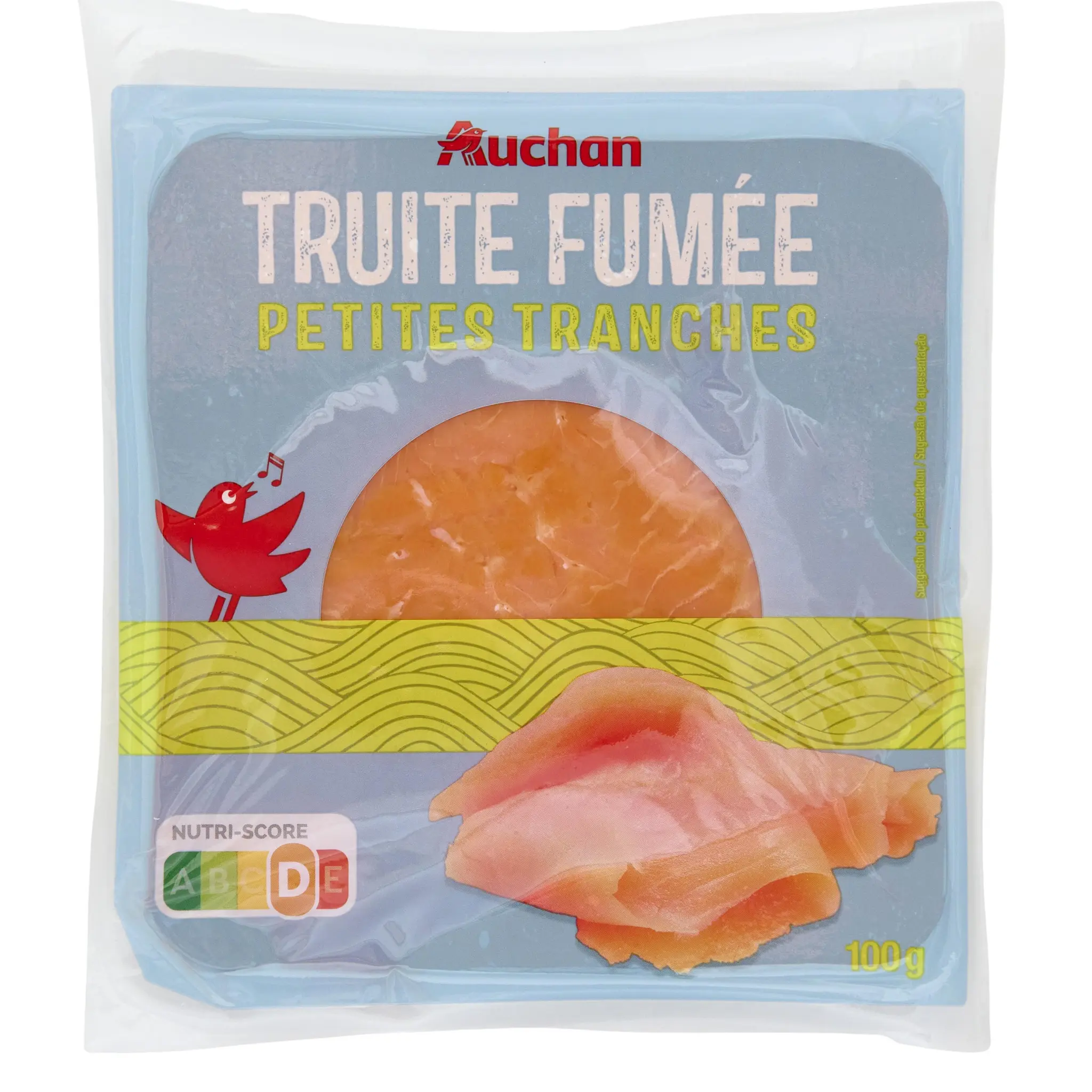AUCHAN Truite fumée petites tranches