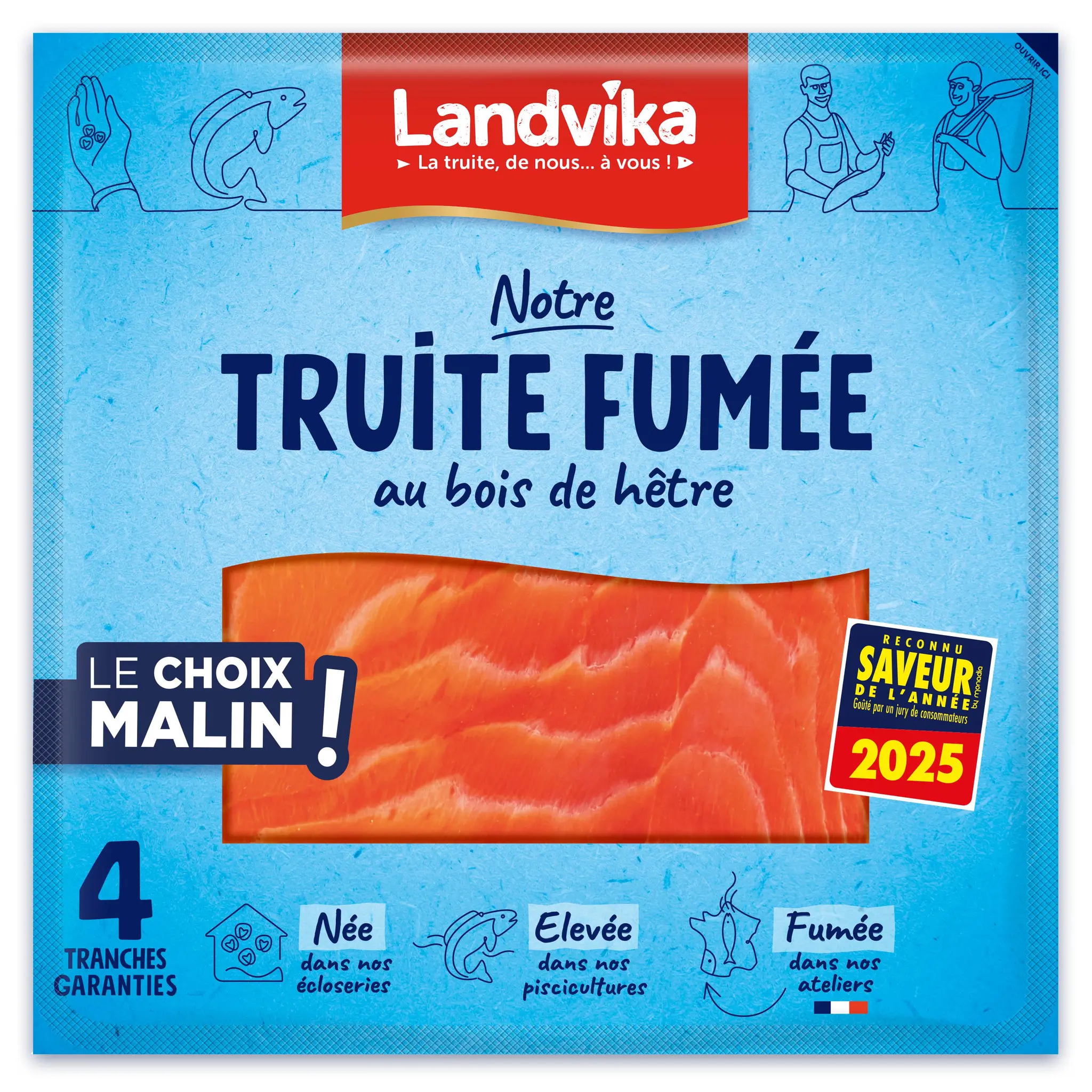 LANDVIKA Truite fumée au bois de hêtre
