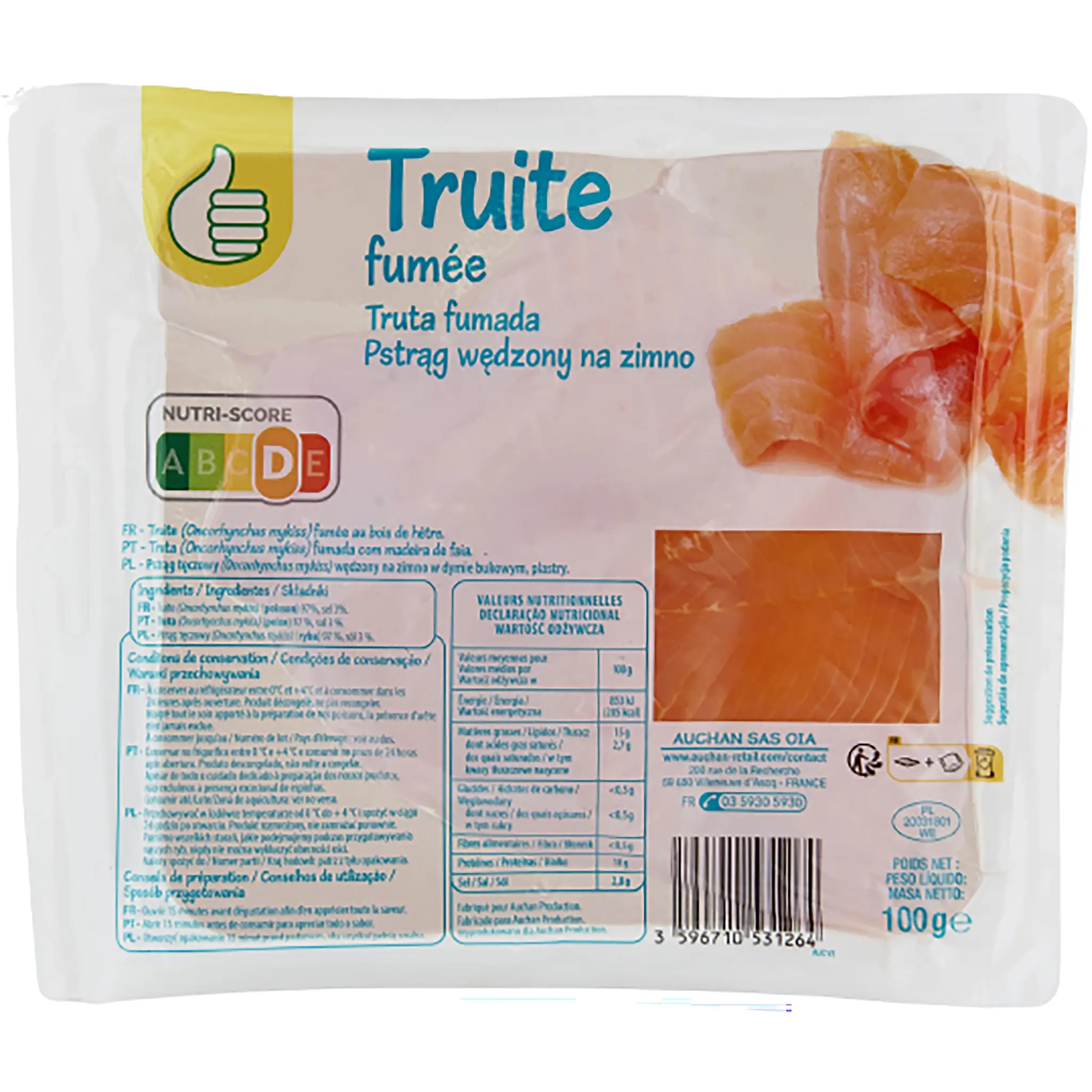 POUCE Truite fumée