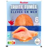 AUCHAN Truite fumée au bois de hêtre élevée en mer