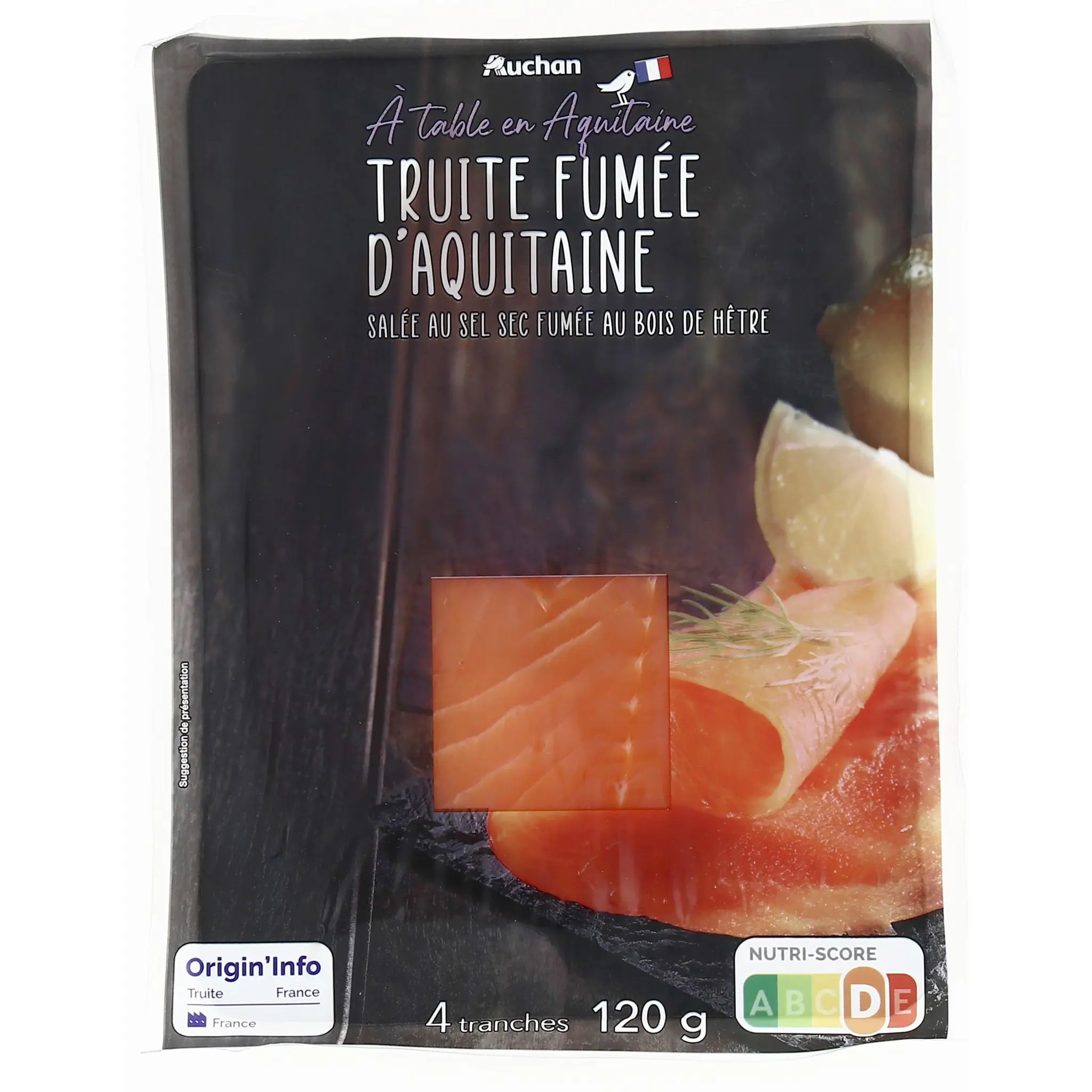 AUCHAN Truite fumée d'Aquitaine