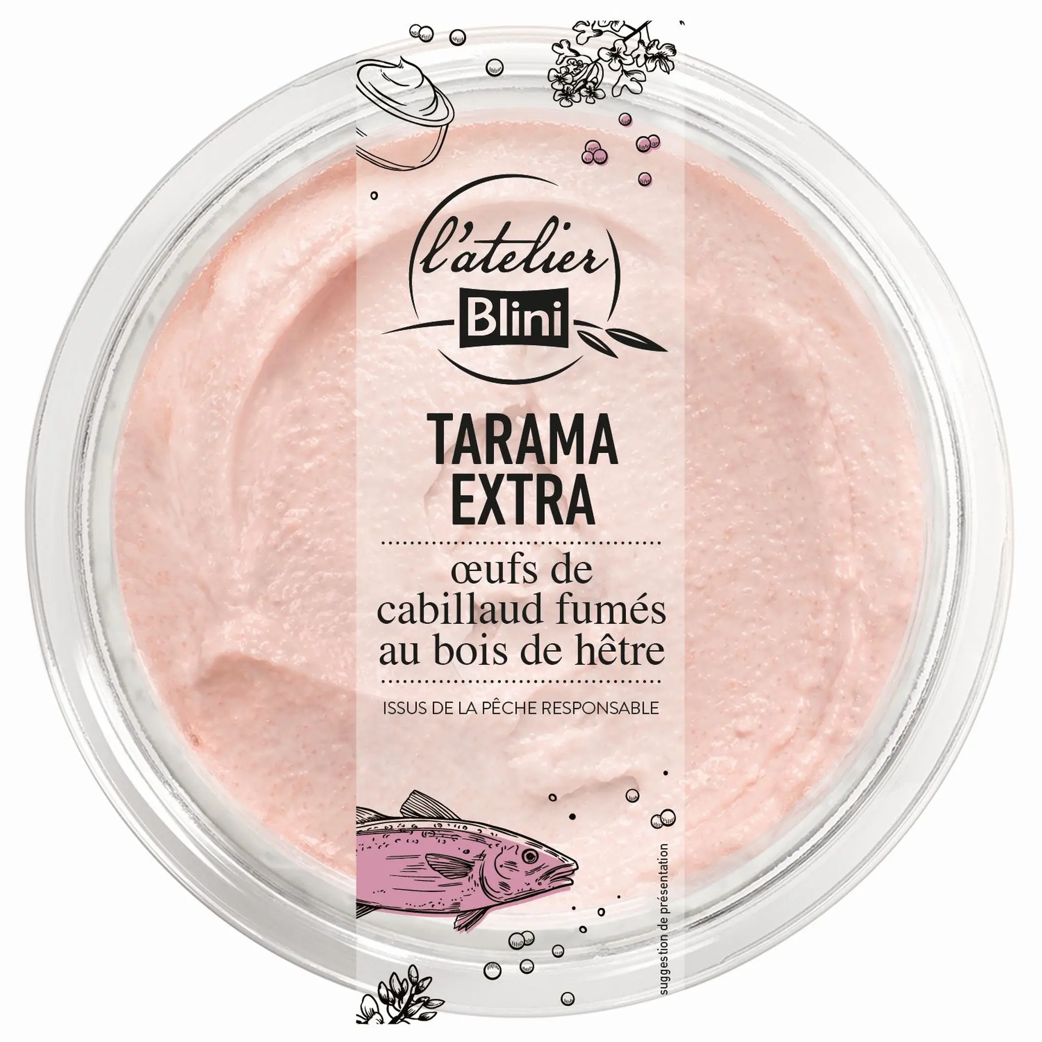 L'ATELIER BLINI Tarama extra œufs de cabillaud fumés au bois de hêtre