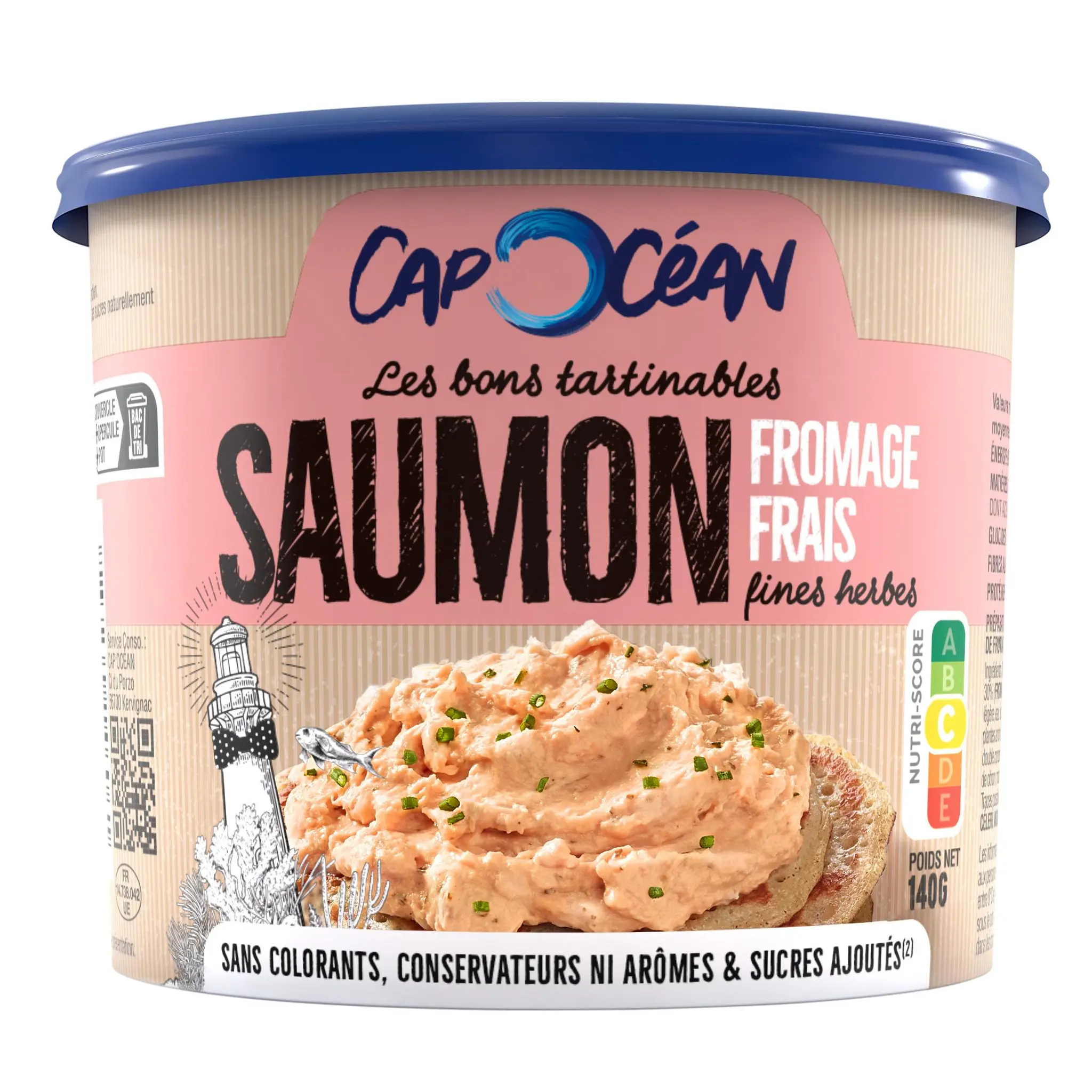 CAP OCEAN Tartinable de saumon au fromage frais fines herbes