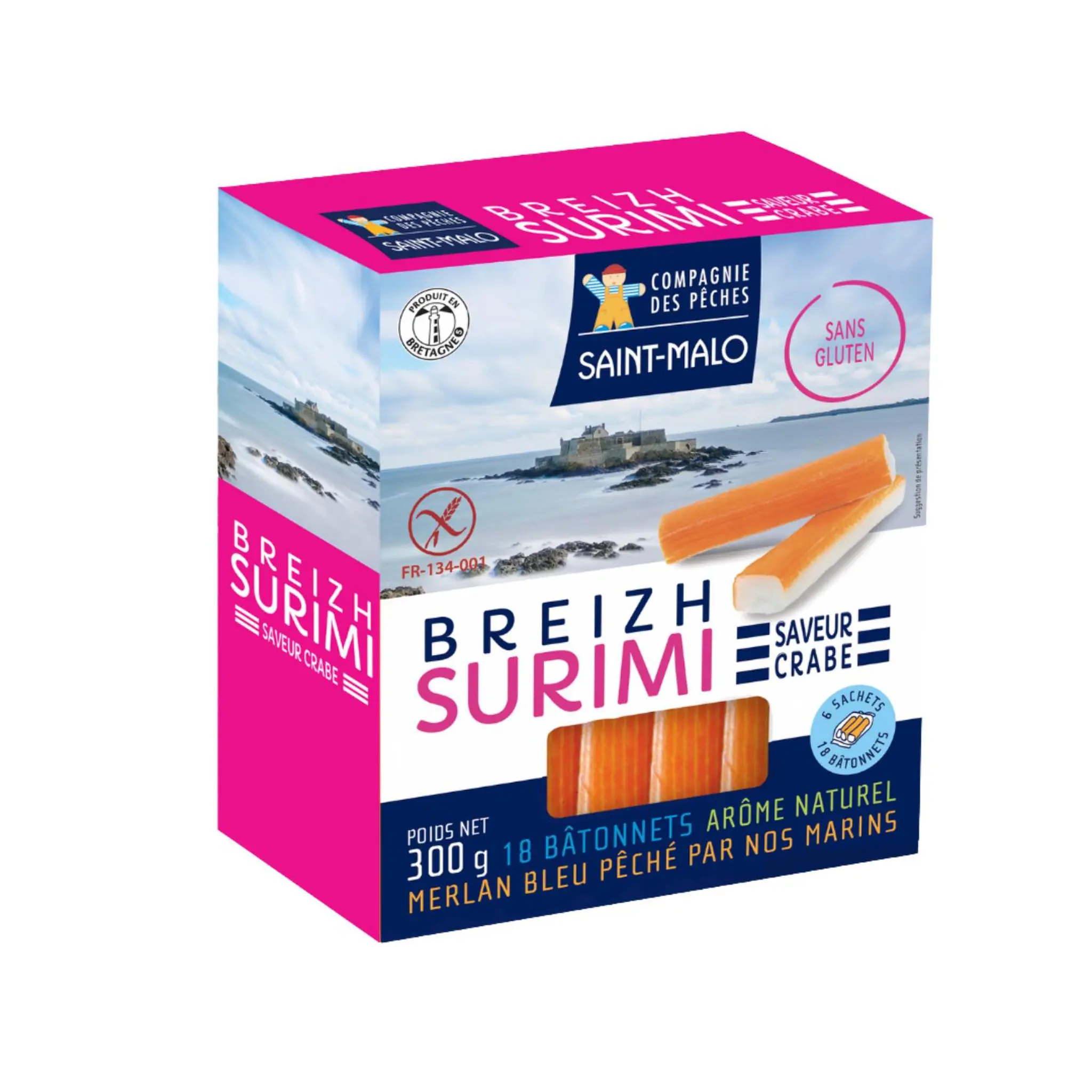 SAINT MALO Bâtonnets de surimi sans gluten