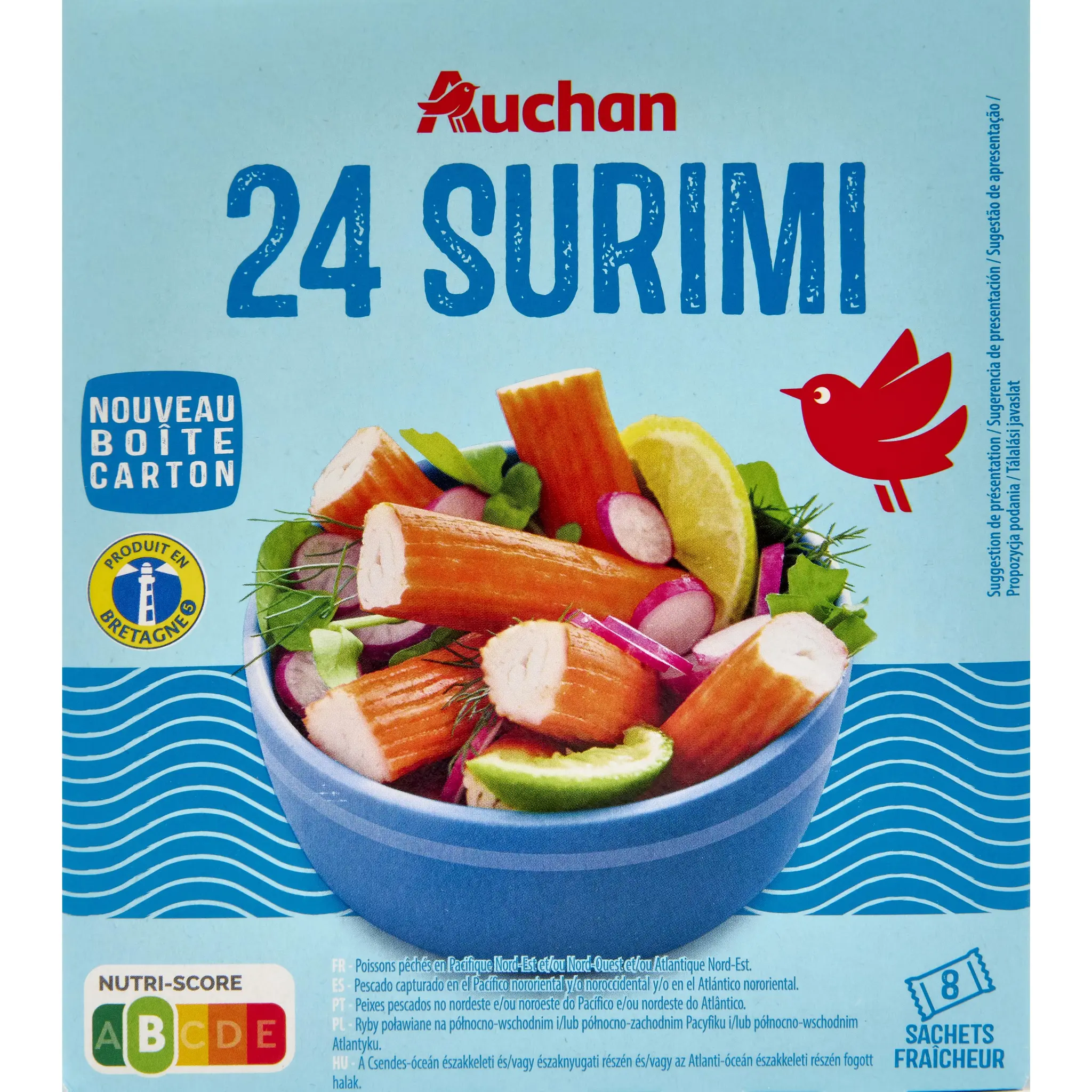 AUCHAN Bâtonnets de surimi