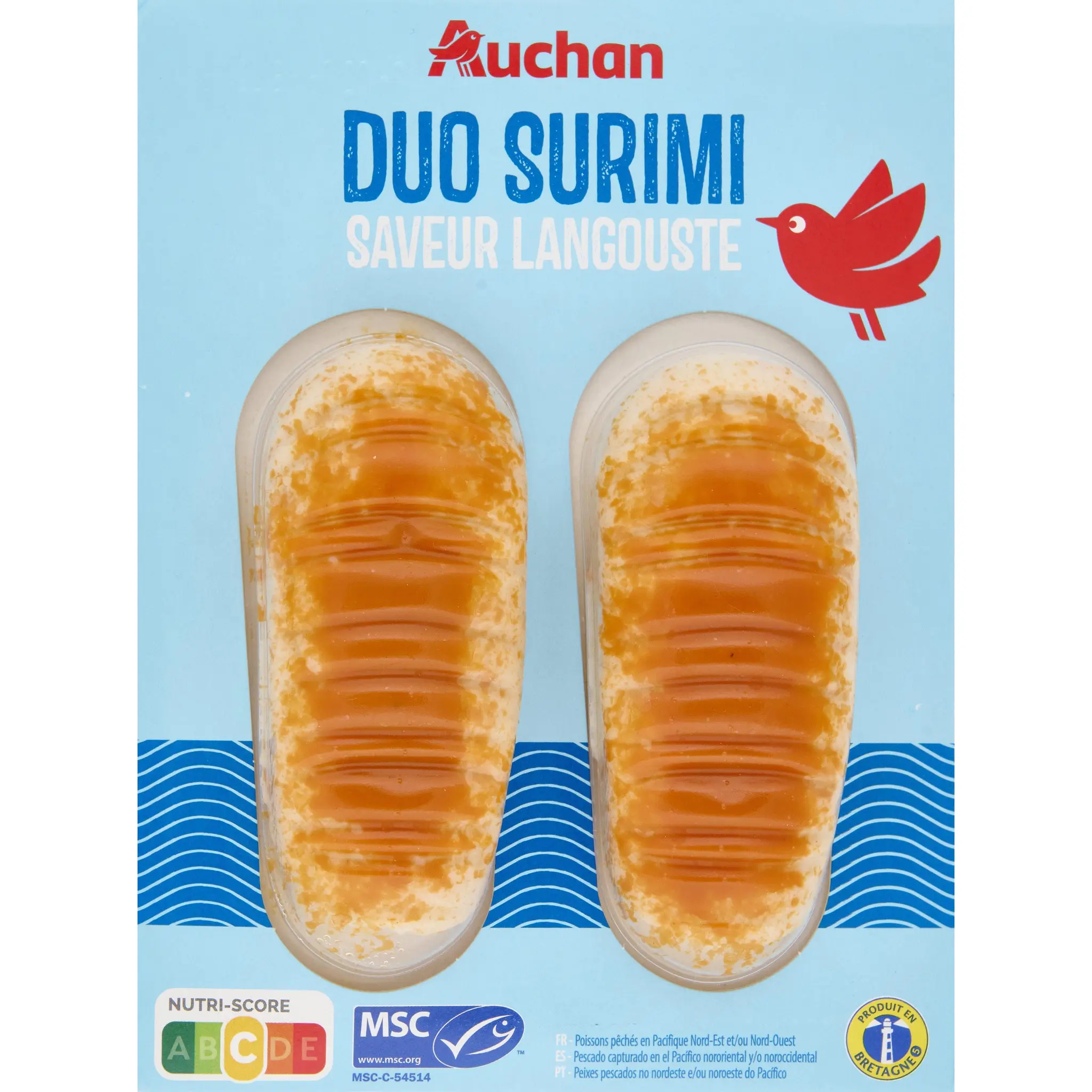 AUCHAN Délice surimi saveur langoustine MSC
